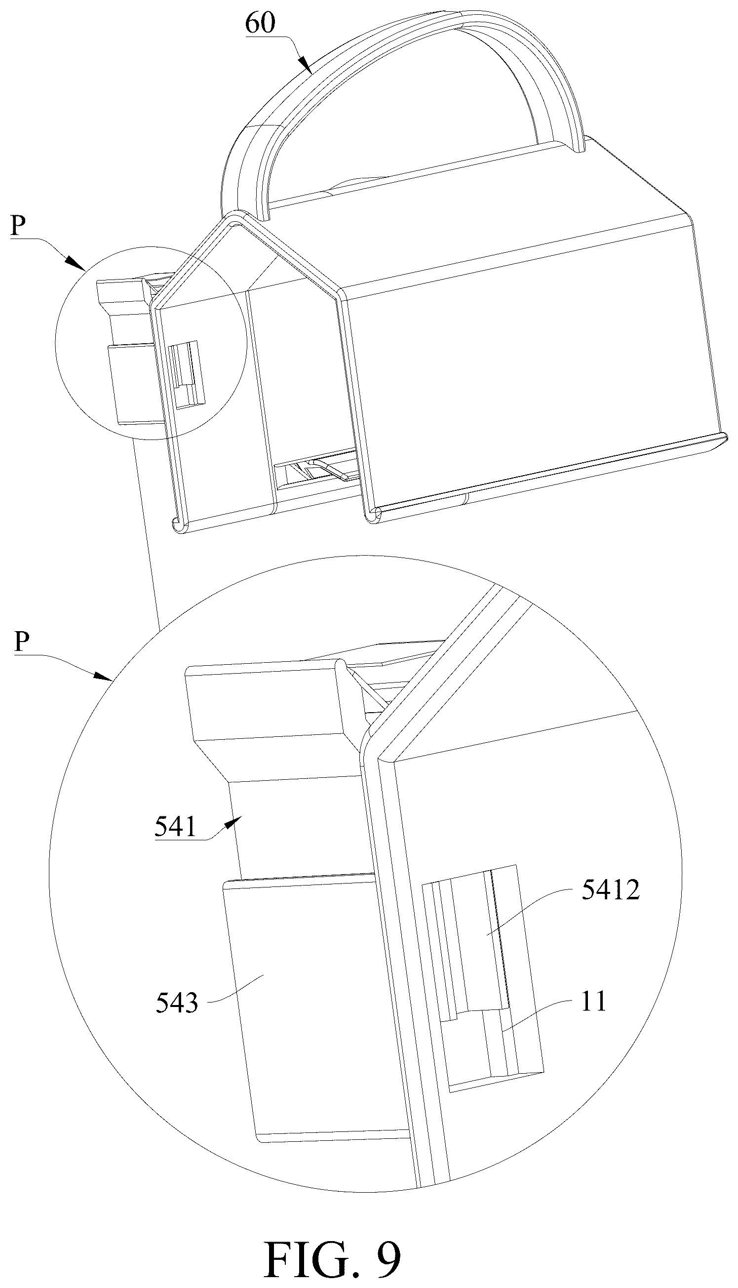 Patent US12508732 Figure 9 – Paper cutting device having a tape cutting assembly