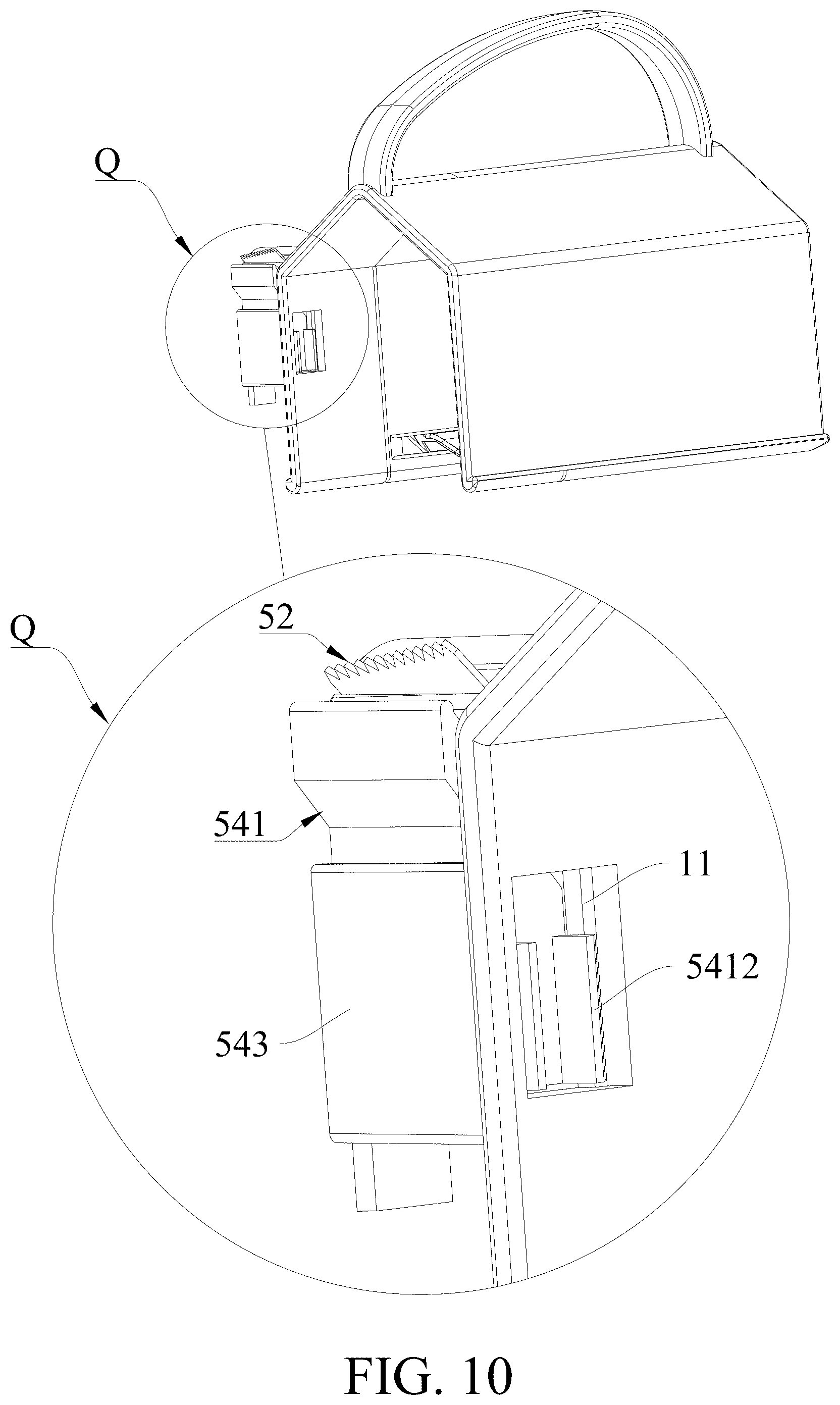 Patent US12508732 Figure 10 – Paper cutting device having a tape cutting assembly