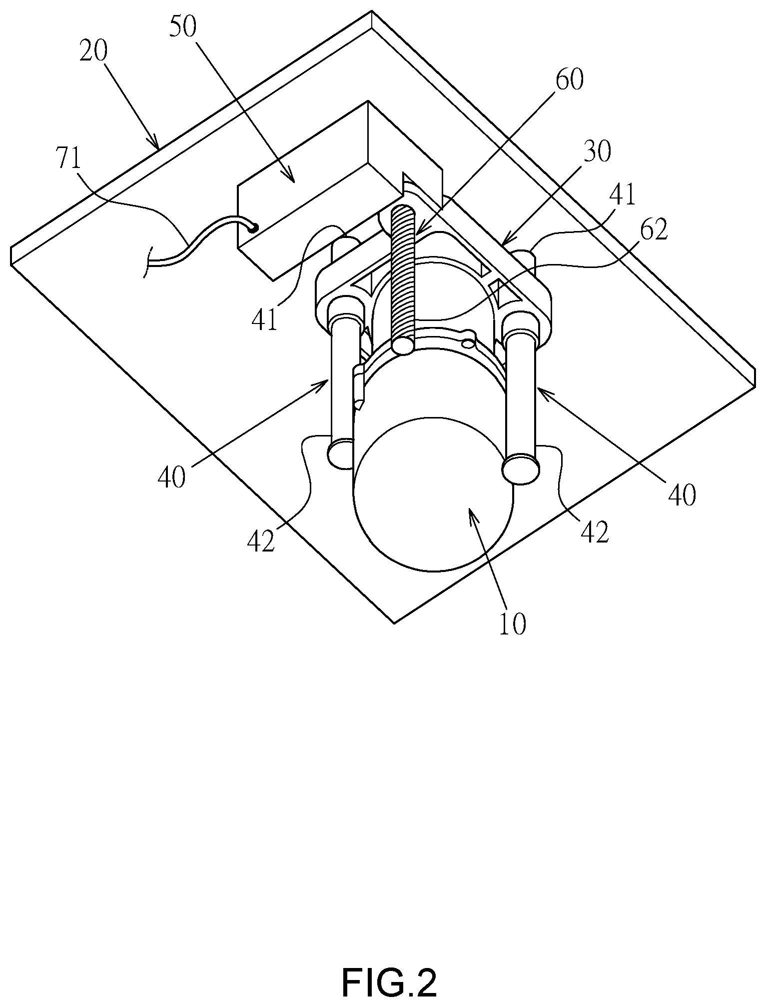 Patent US12508734 Figure 2 – Intuitive electric lifting device for woodworking trimming machine