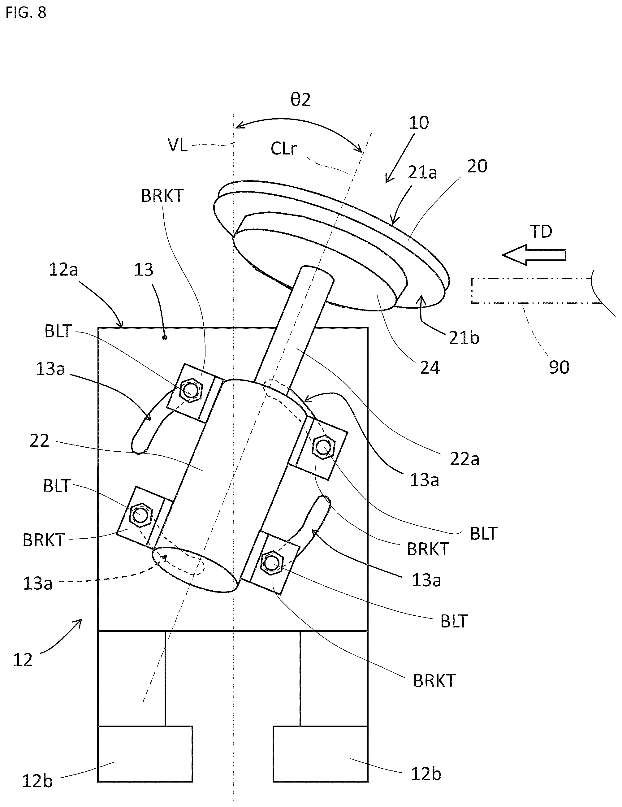 Patent US12508735 Figure 8 – Scarfing machine