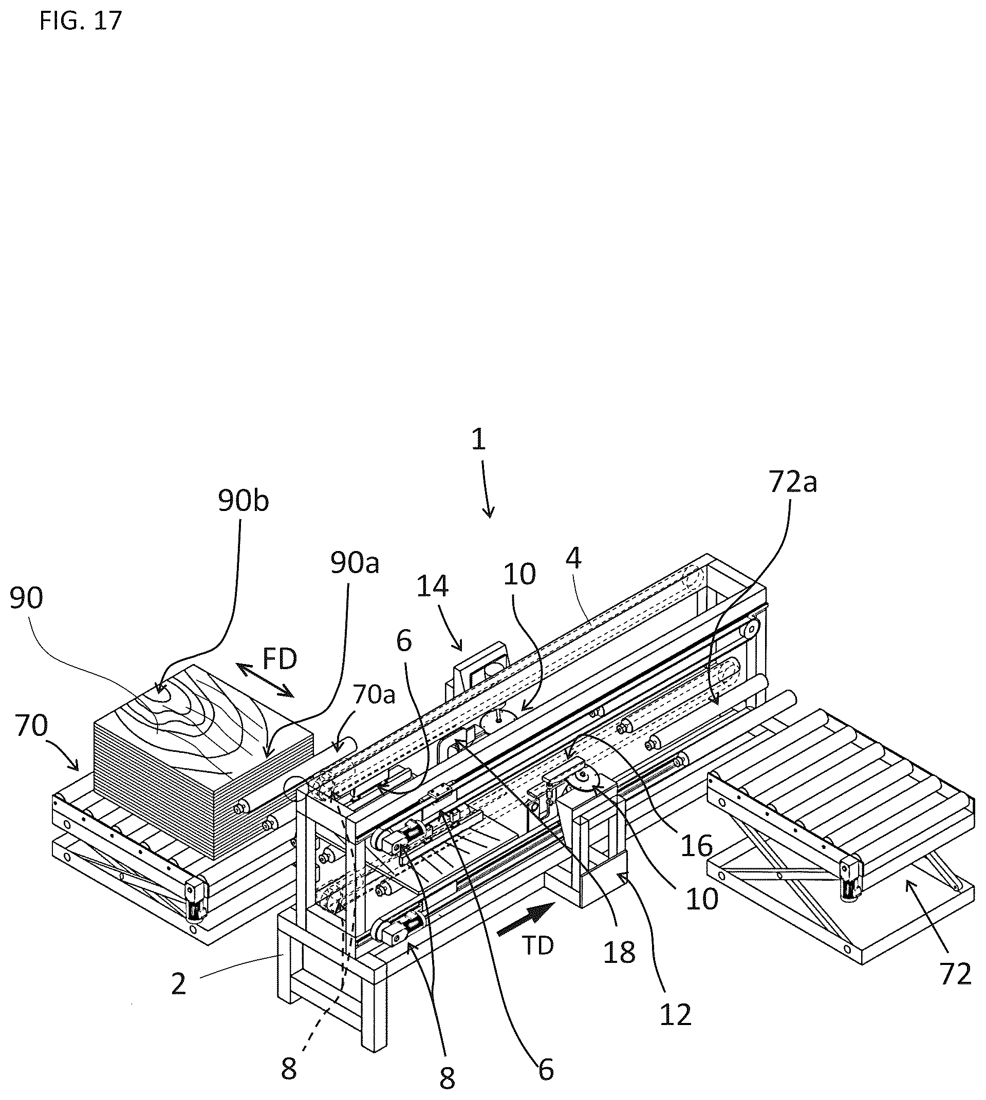 Patent US12508735 Figure 17 – Scarfing machine