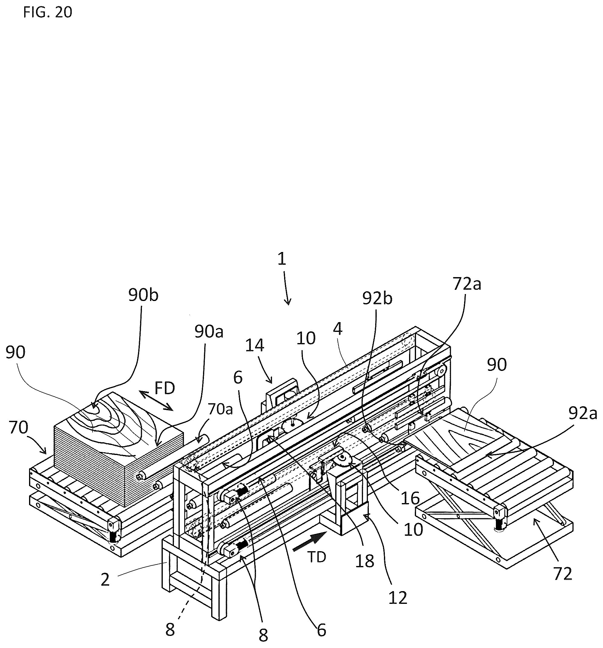 Patent US12508735 Figure 20 – Scarfing machine