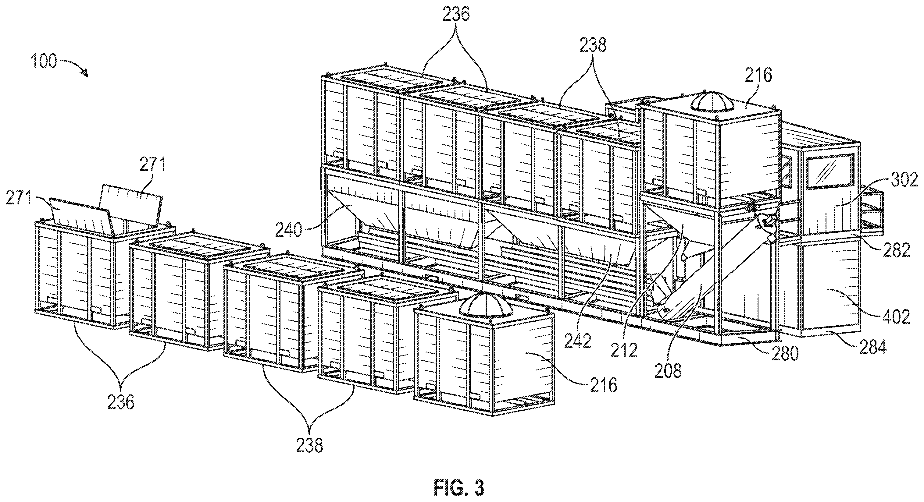 Patent US12508740 Figure 3 – Modular concrete production system and method