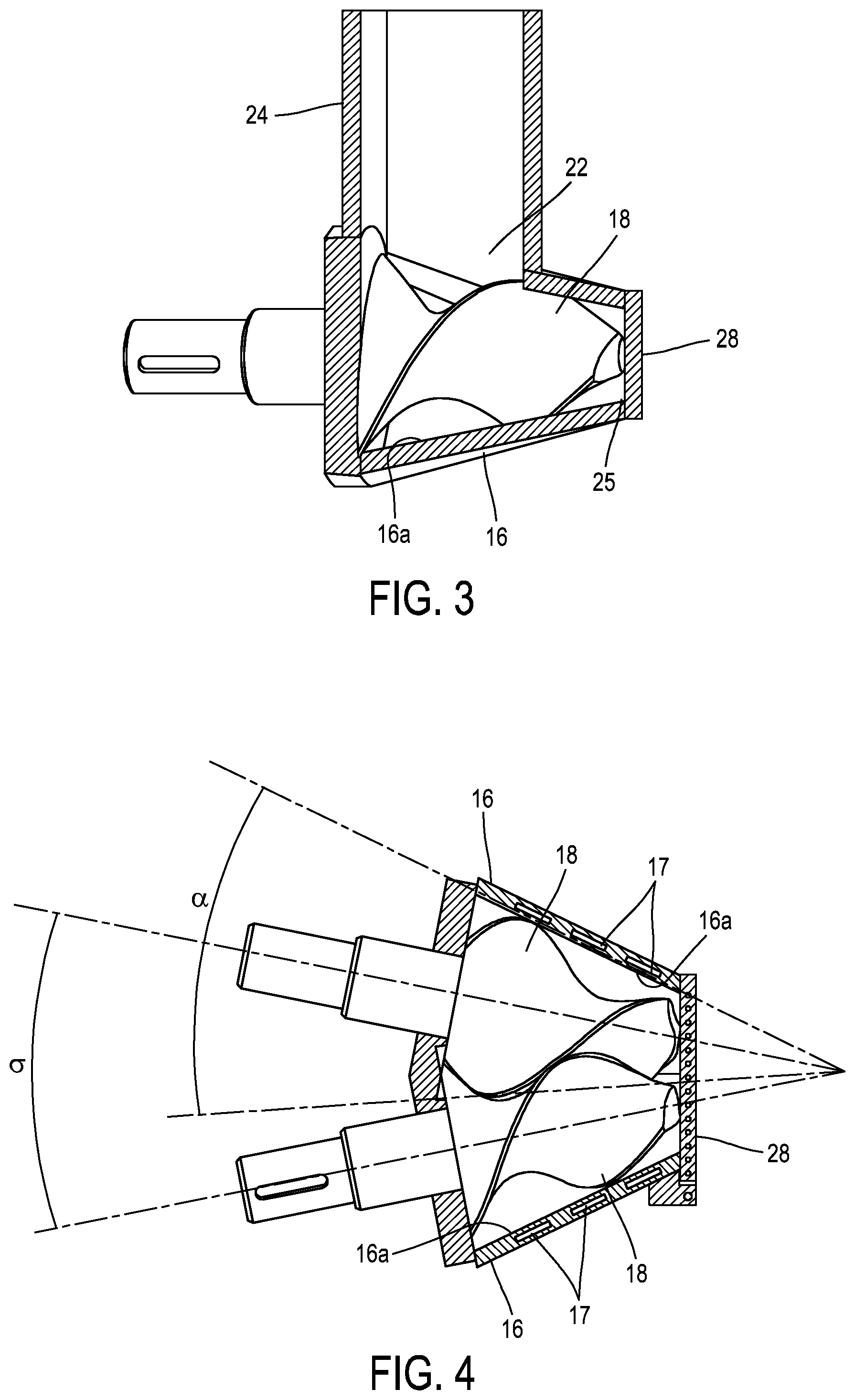 Patent US12508742 Figure 3 – Mixing and extrusion machine with self-cleaning twin screw and method of use