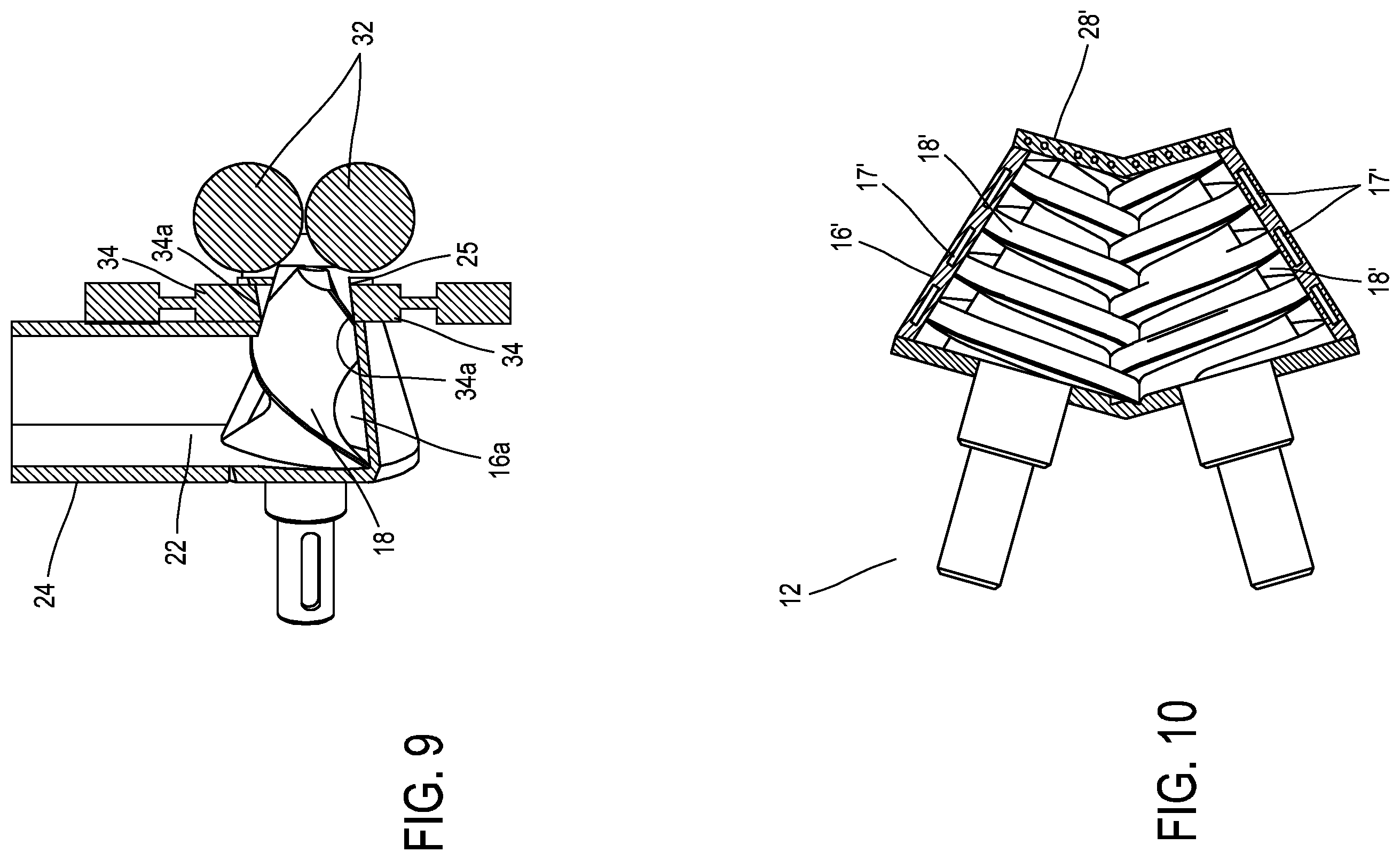 Patent US12508742 Figure 6 – Mixing and extrusion machine with self-cleaning twin screw and method of use