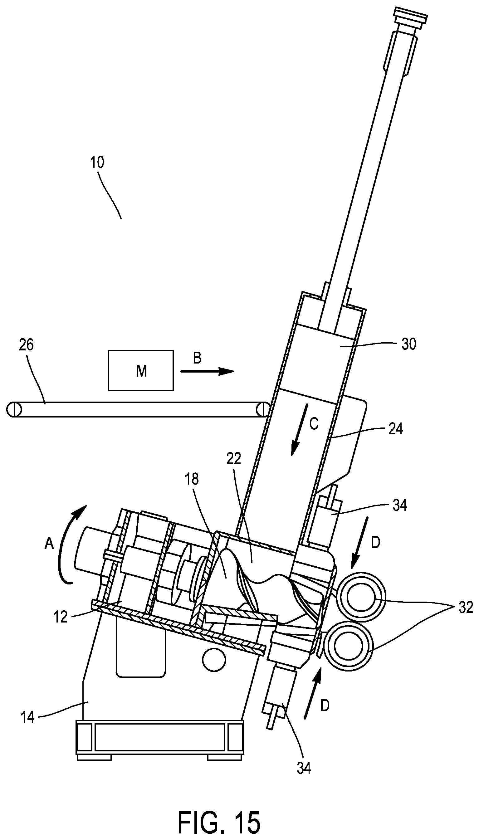 Patent US12508742 Figure 9 – Mixing and extrusion machine with self-cleaning twin screw and method of use