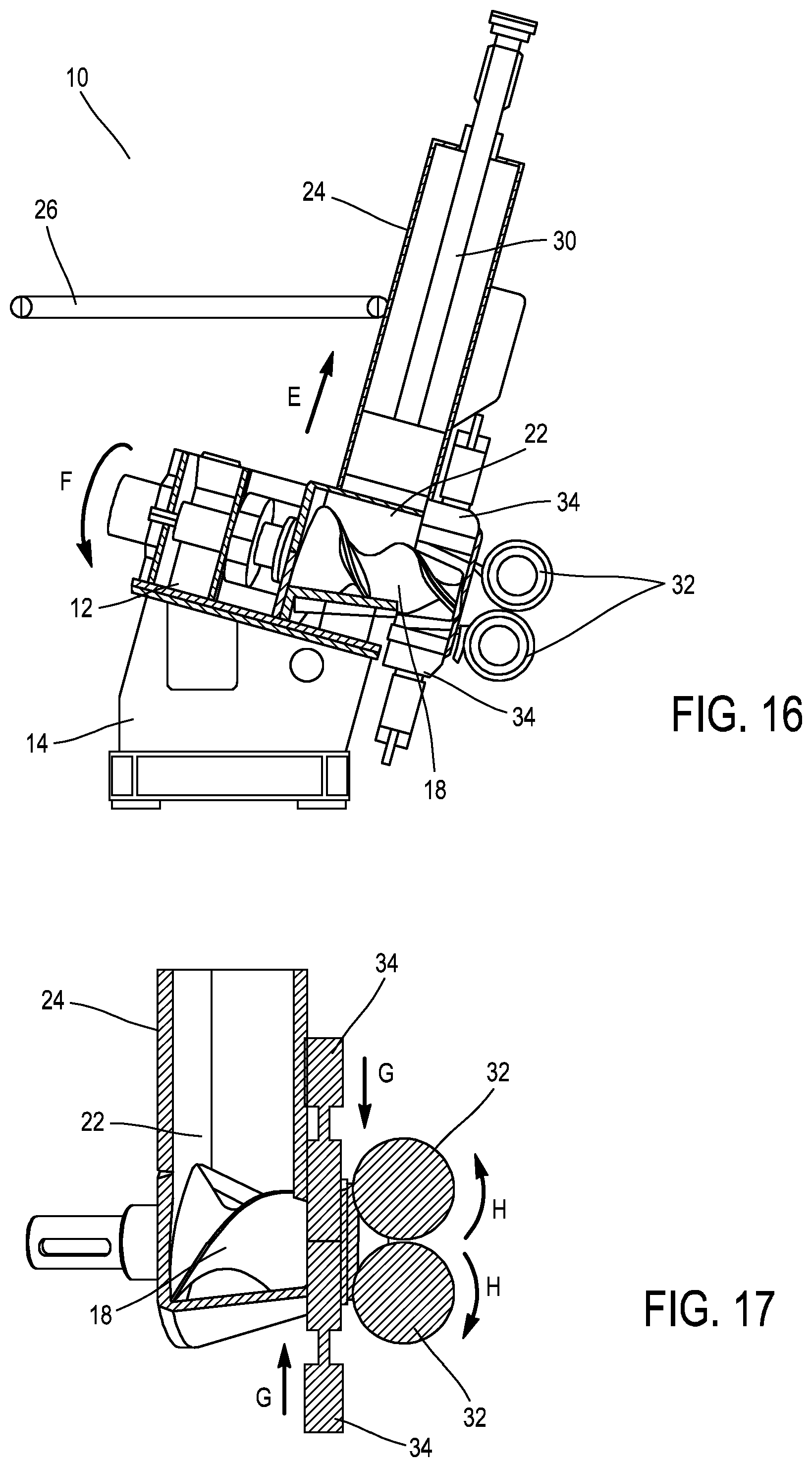 Patent US12508742 Figure 10 – Mixing and extrusion machine with self-cleaning twin screw and method of use
