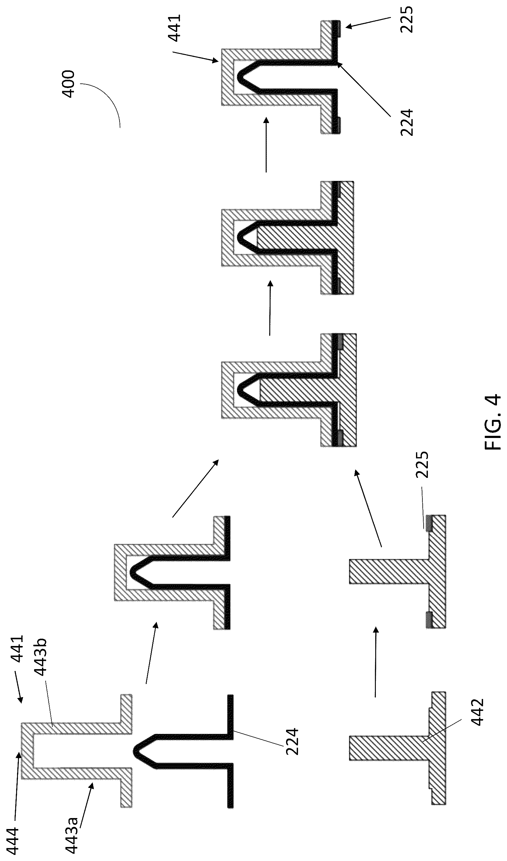 Patent US12508743 Figure 4 – In-mold sealing system to assist with vacuum assisted resin transfer molding