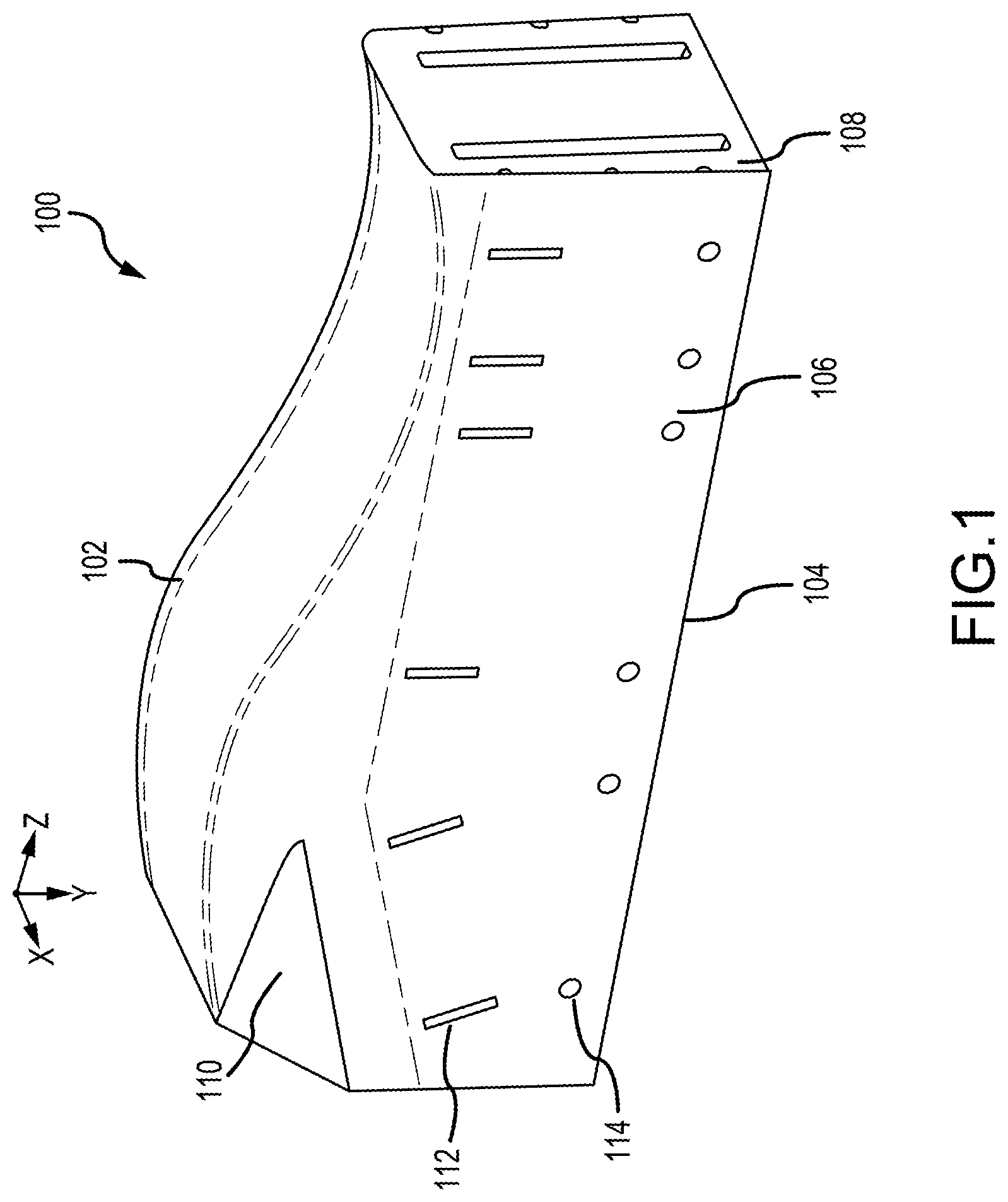 Patent US12508747 Figure 1 – Systems and methods for bladder pressure forming a preform into a shaped body