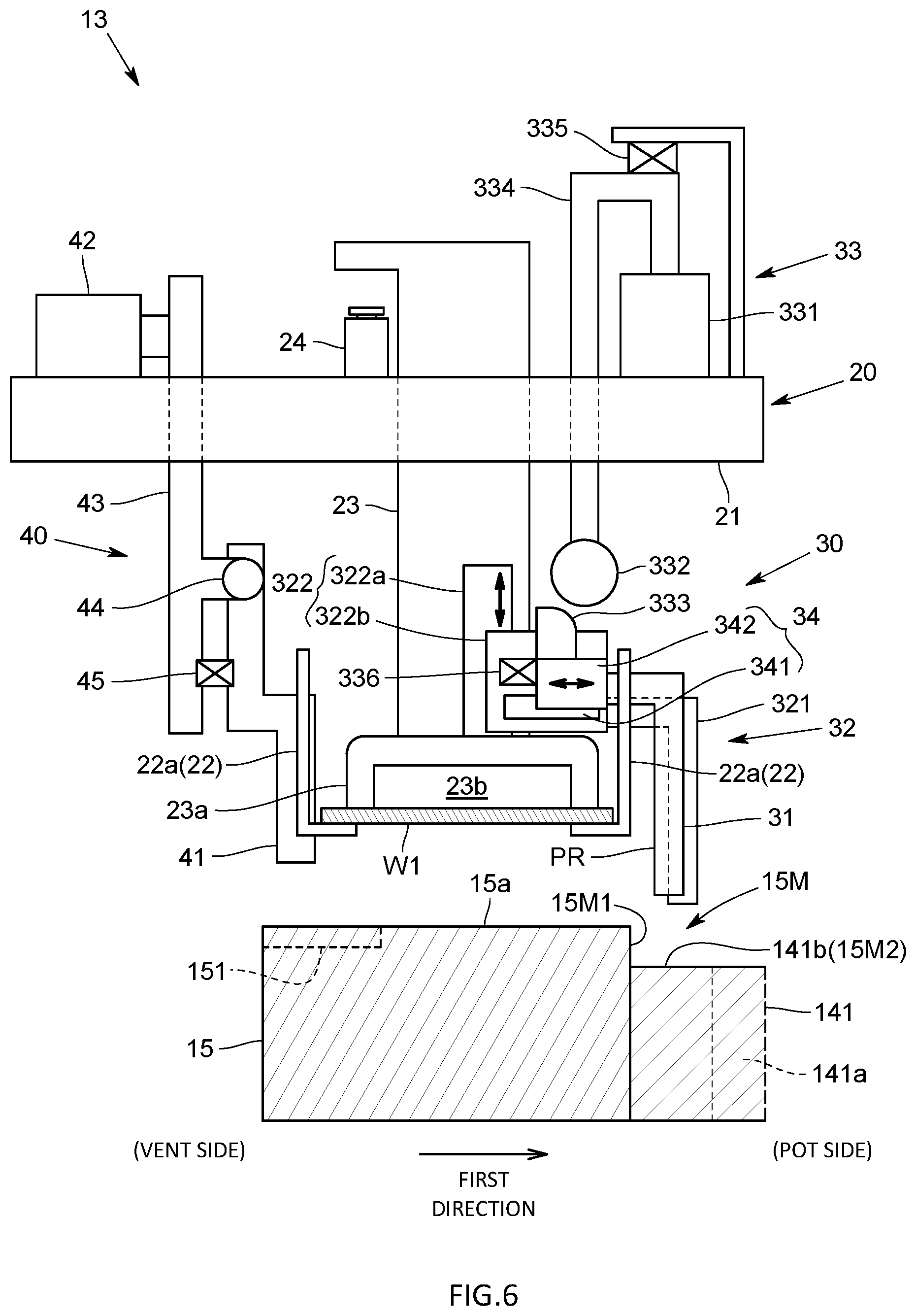 Patent US12508754 Figure 6 – Transfer apparatus, resin molding apparatus, and method for manufacturing resin molded product