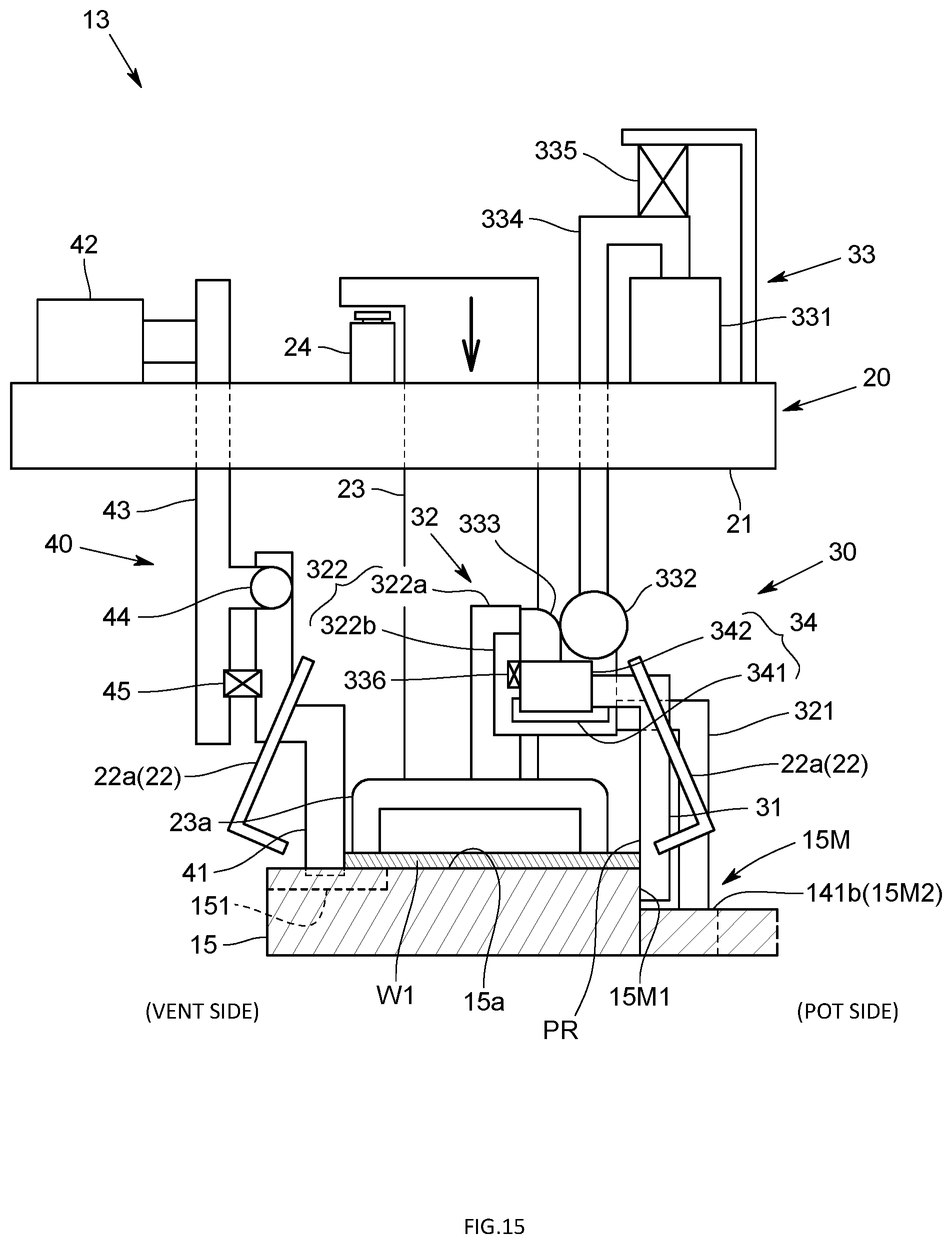 Patent US12508754 Figure 15 – Transfer apparatus, resin molding apparatus, and method for manufacturing resin molded product