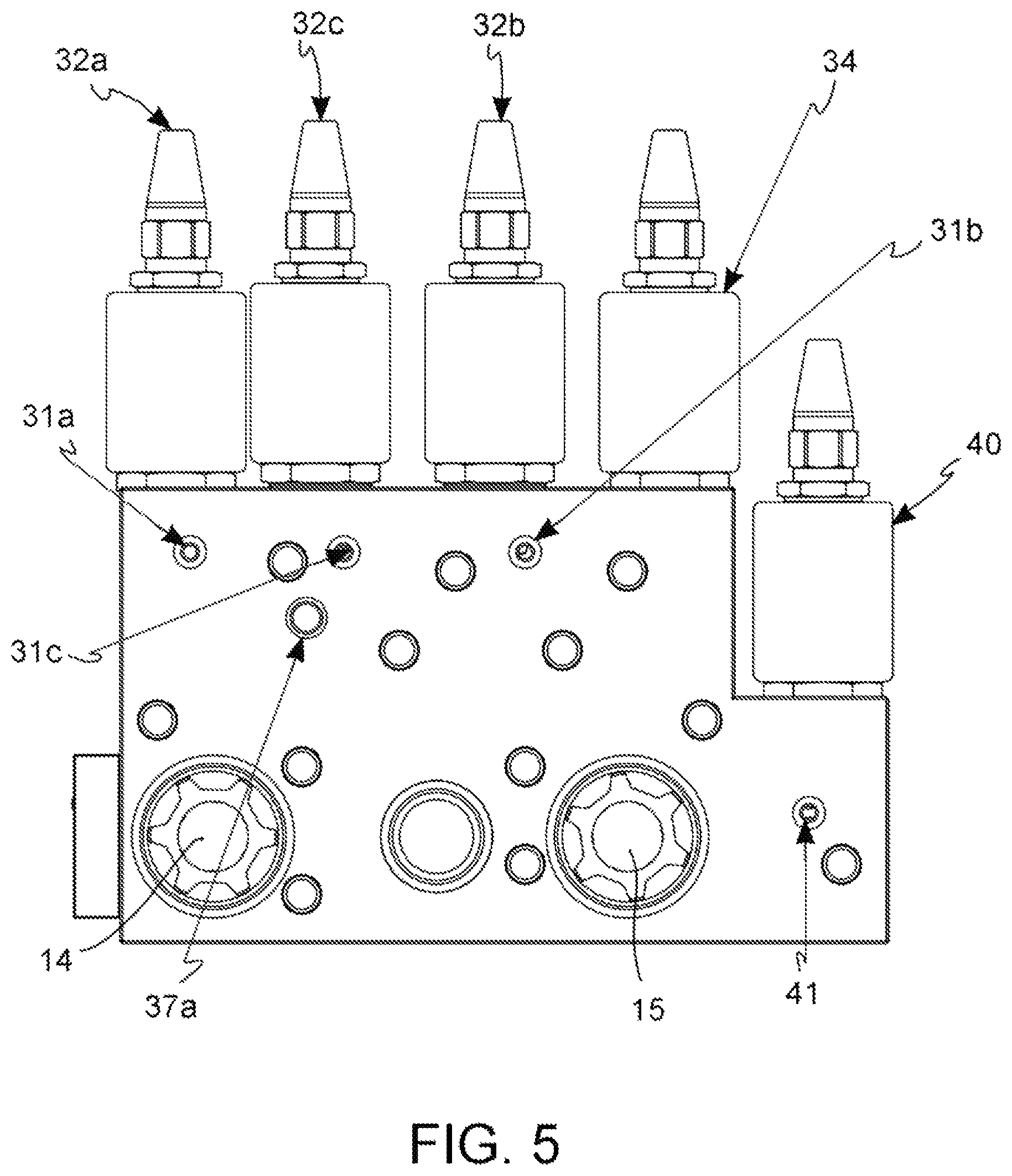 Patent US12508764 Figure 6 – Valve assembly for blowing or draw-blowing bottles made of polymer material