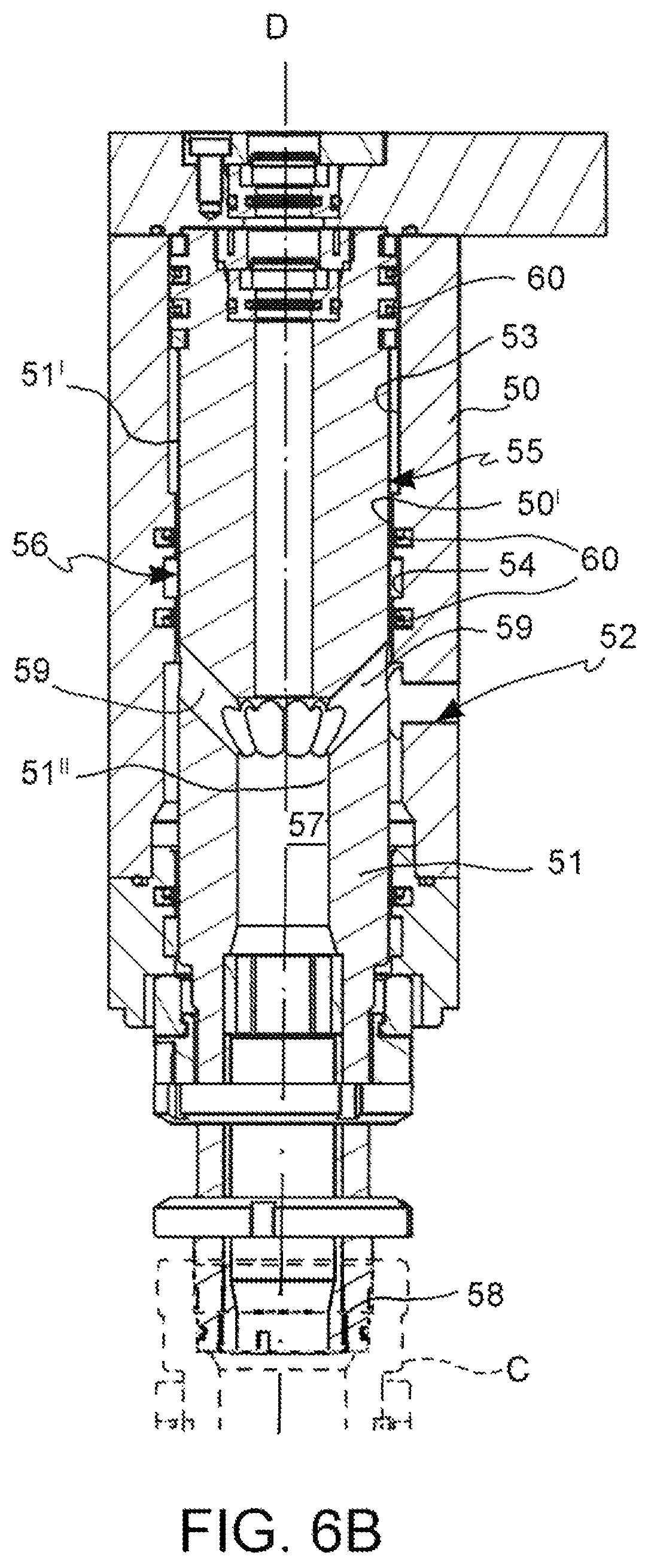 Patent US12508764 Figure 8 – Valve assembly for blowing or draw-blowing bottles made of polymer material