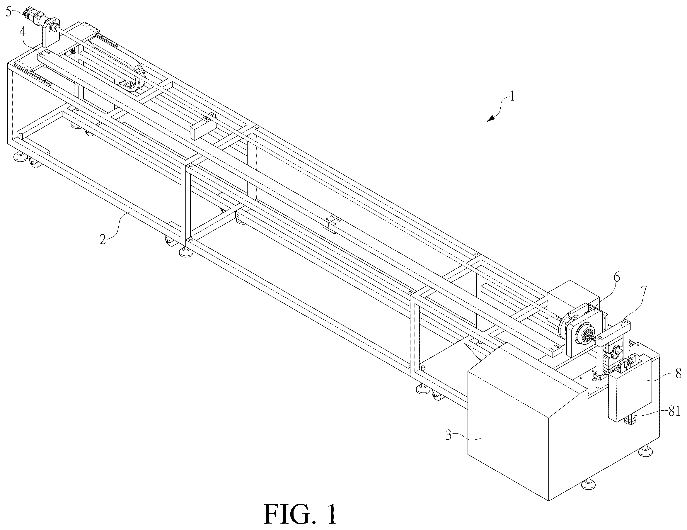 Patent US12508765 Figure 1 – Thermoforming pipe-shaping machine