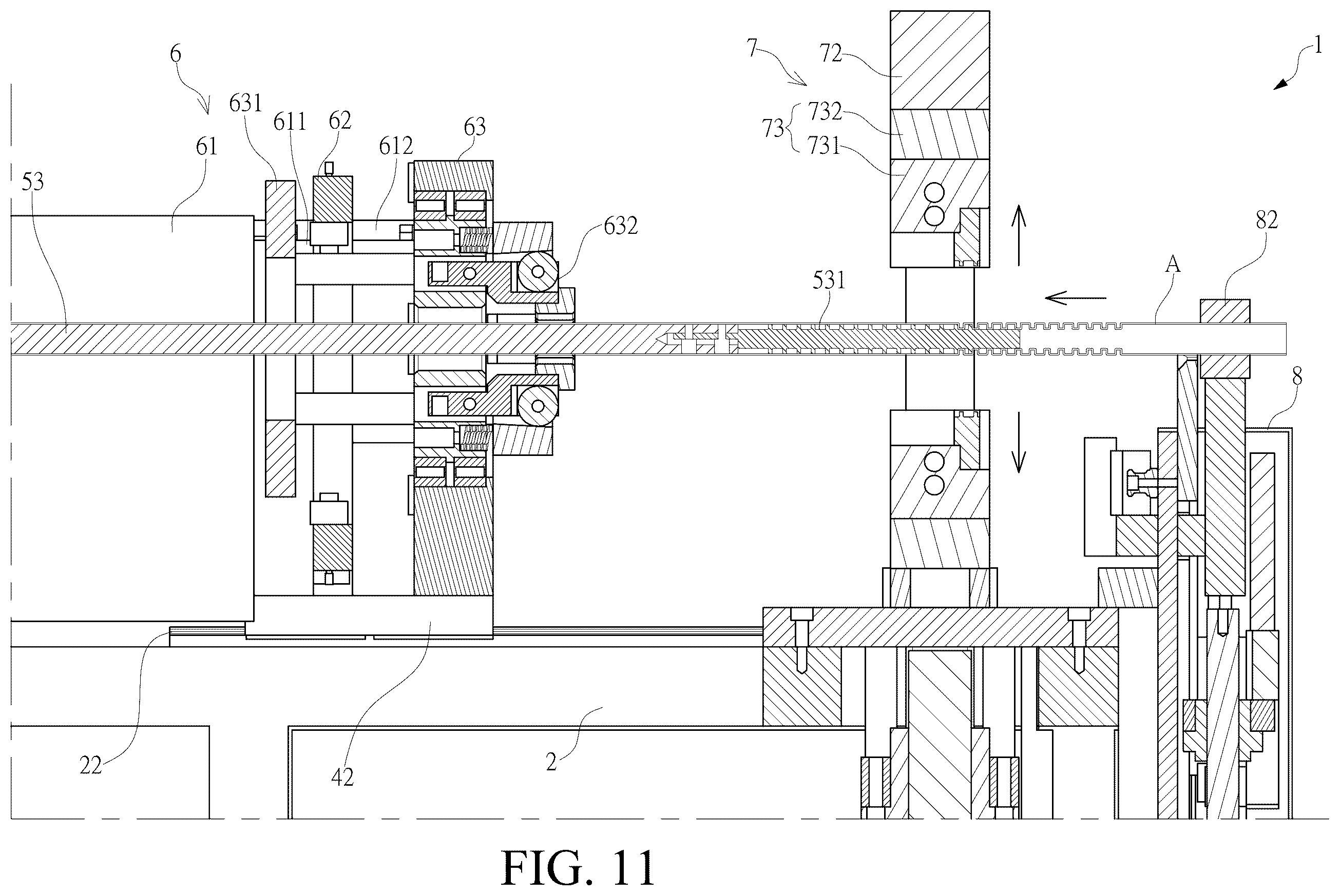 Patent US12508765 Figure 11 – Thermoforming pipe-shaping machine