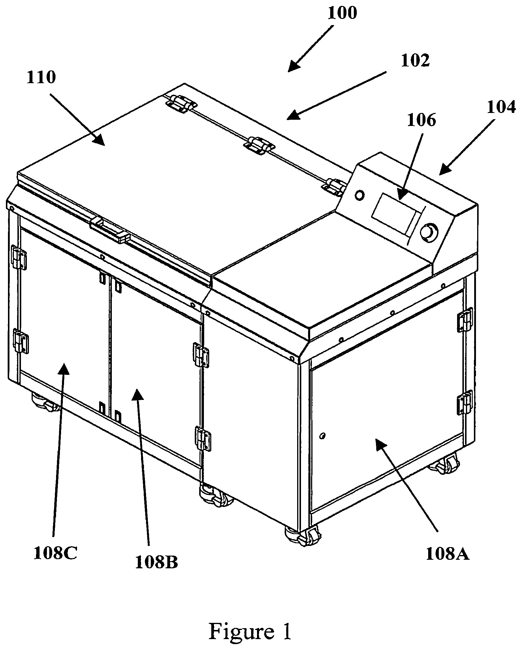 Patent US12508772 Figure 1 – Self-modifying agitation process and apparatus for support removal in additive manufacturing and 3D printed material