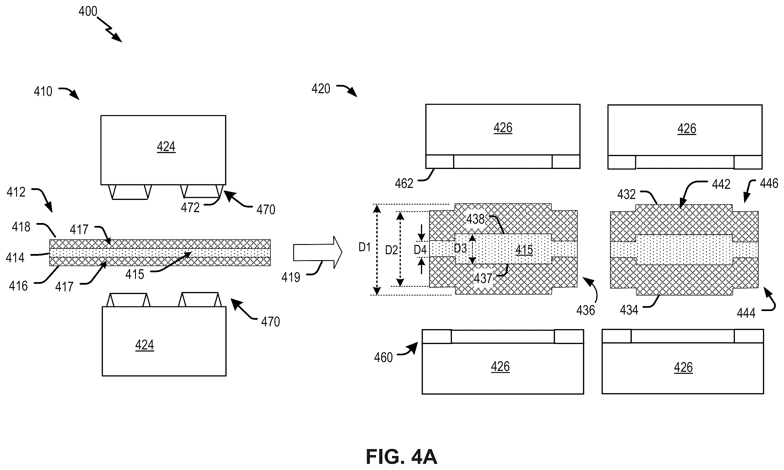 Patent US12508788 Figure 5 – Methods, apparatuses, and systems for edge sealing laminate wafers containing a soft deformable inner film