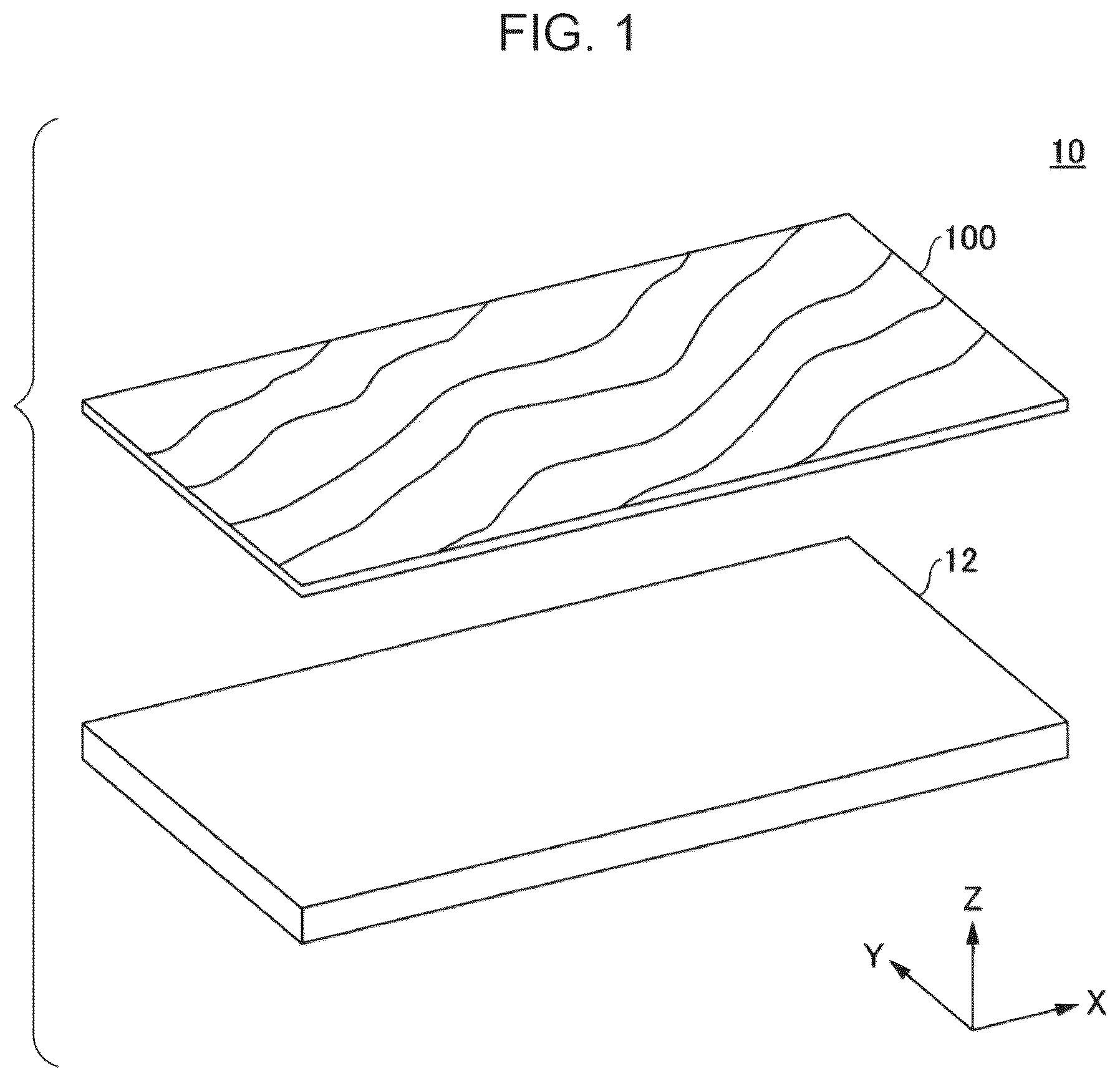 Patent US12508792 Figure 1 – Decorating sheet and display unit