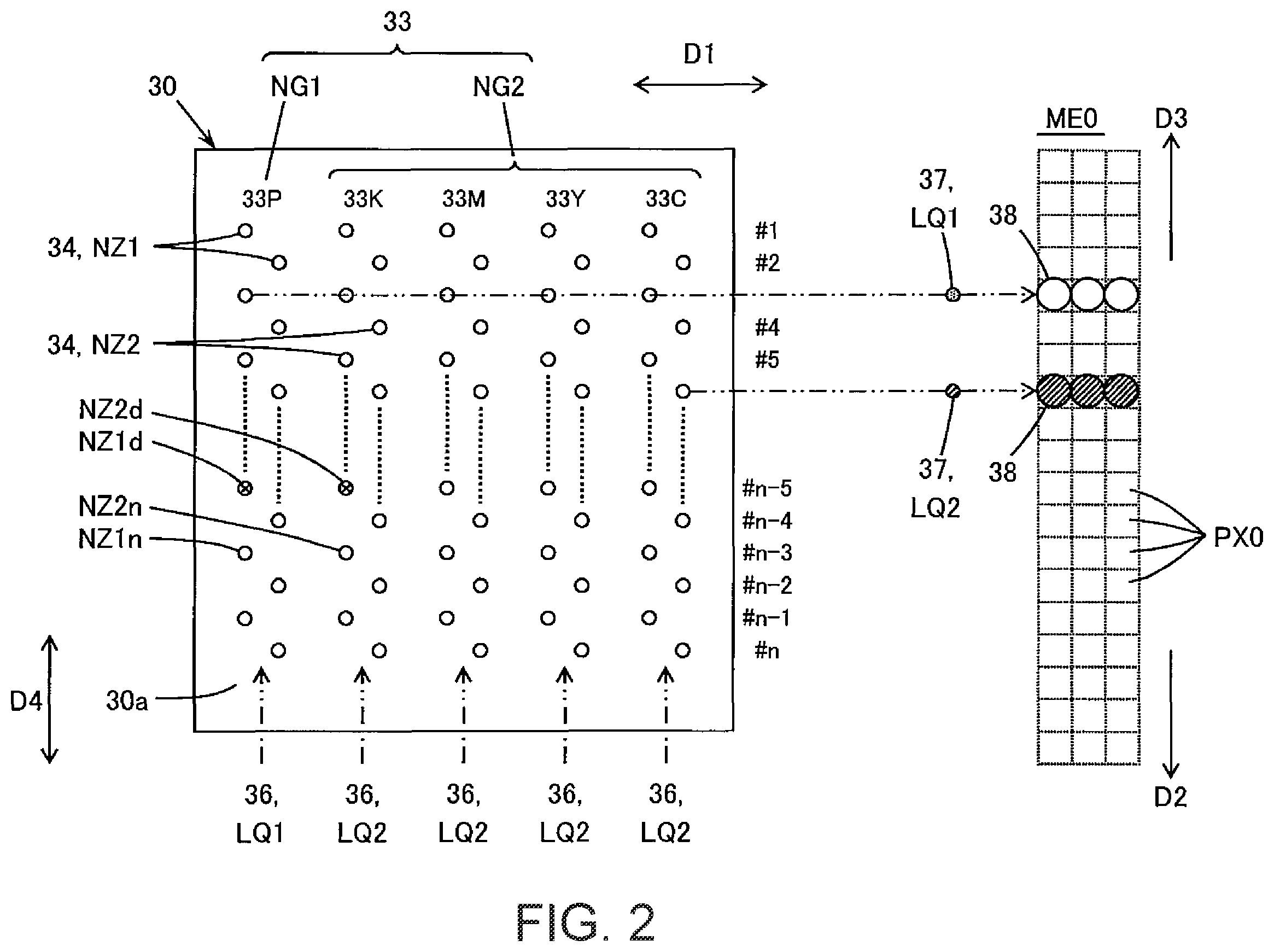 Patent US12508803 Figure 2 – Printing device and printing method