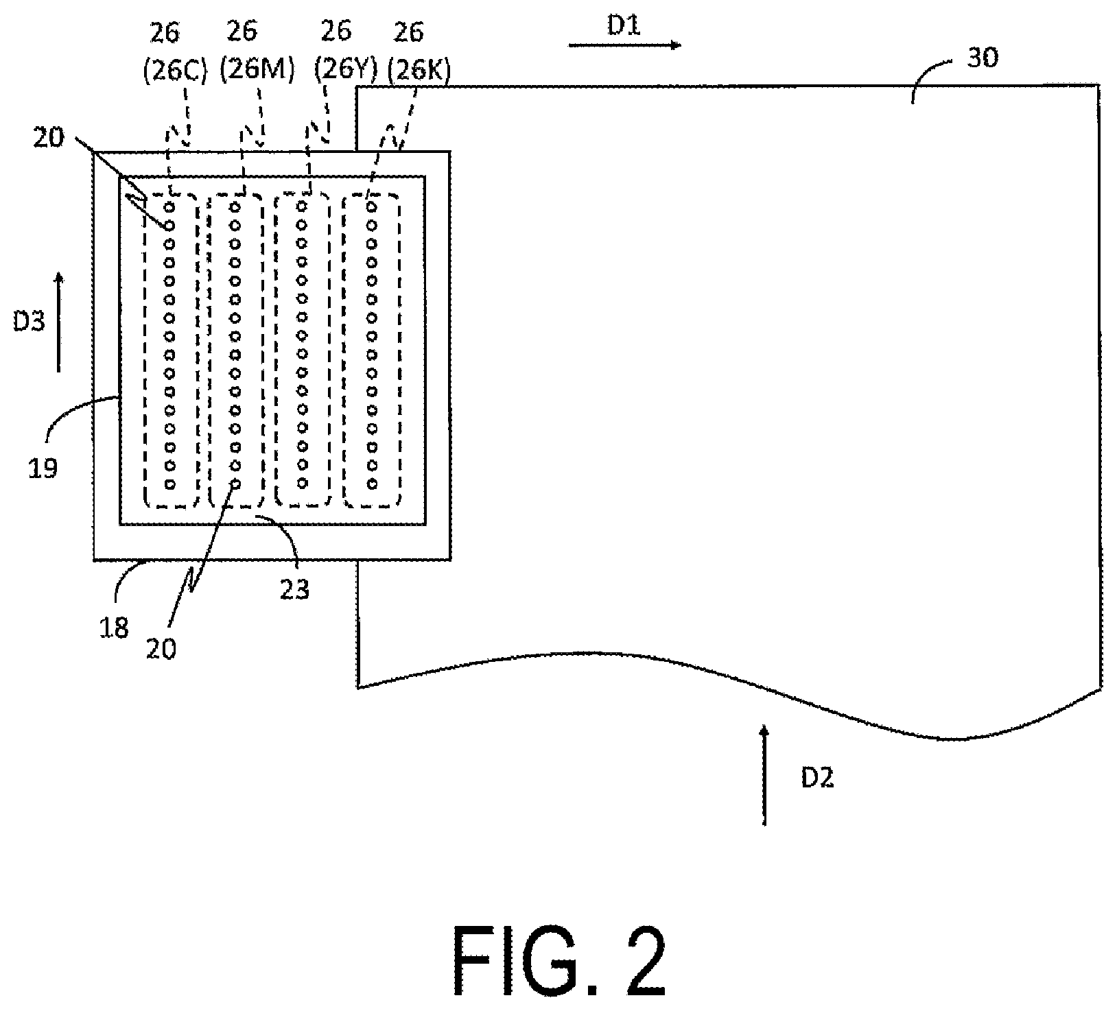 Patent US12508804 Figure 2 – Printing device and printing method
