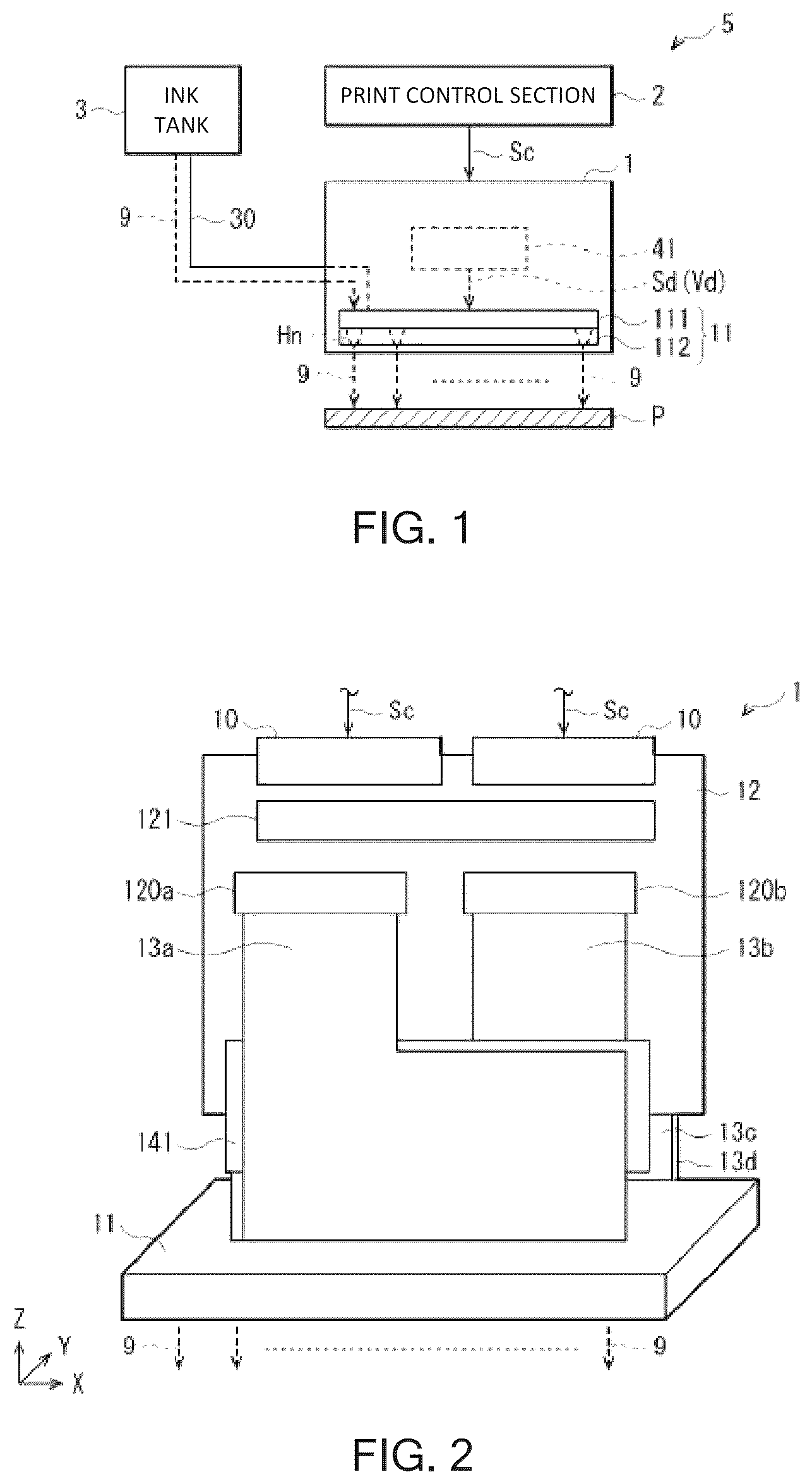 Patent US12508806 Figure 1 – Drive device, drive board, liquid jet head, and liquid jet recording device