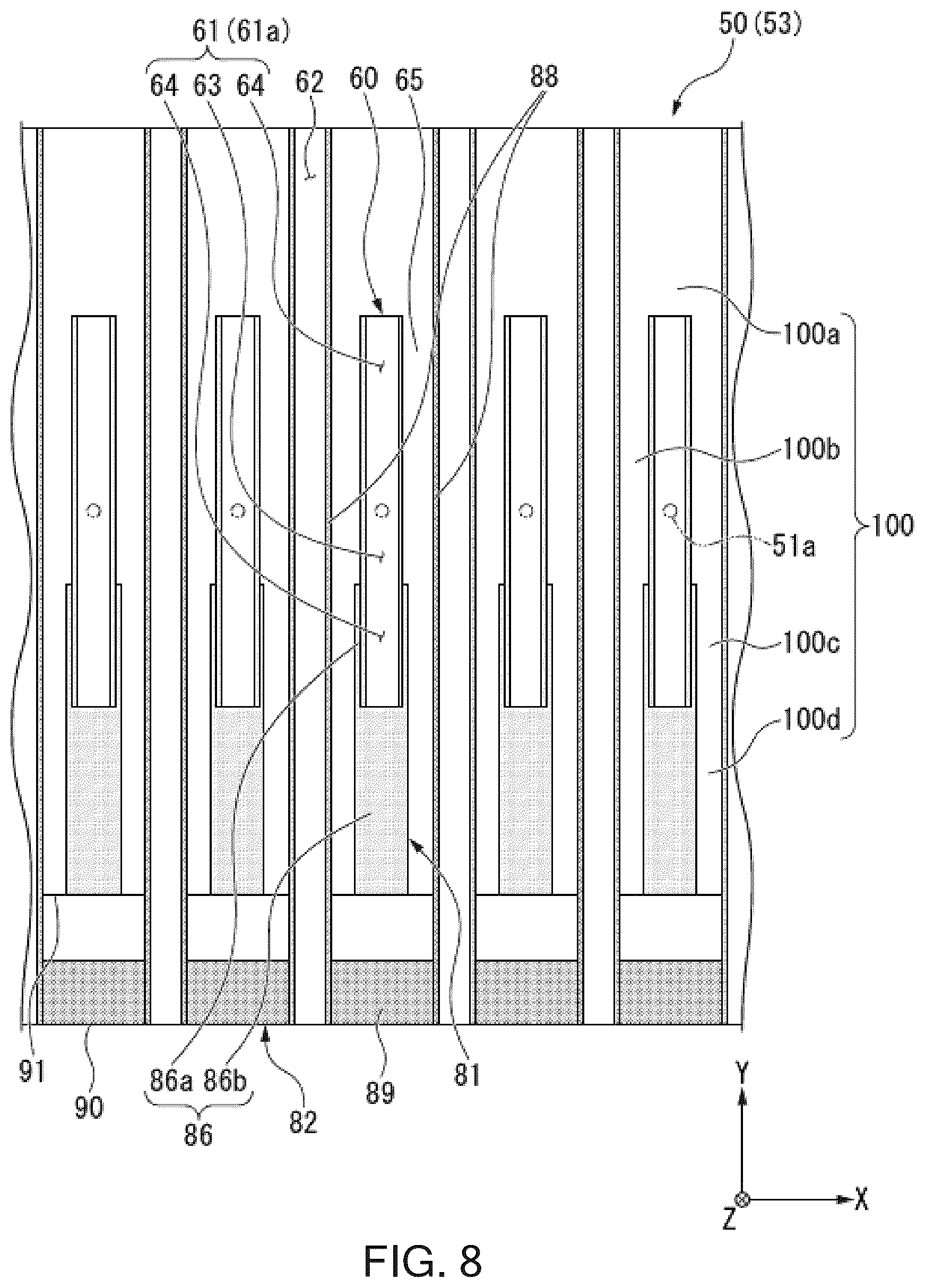 Patent US12508807 Figure 8 – Head chip, liquid jet head, liquid jet recording device, and method of manufacturing head chip