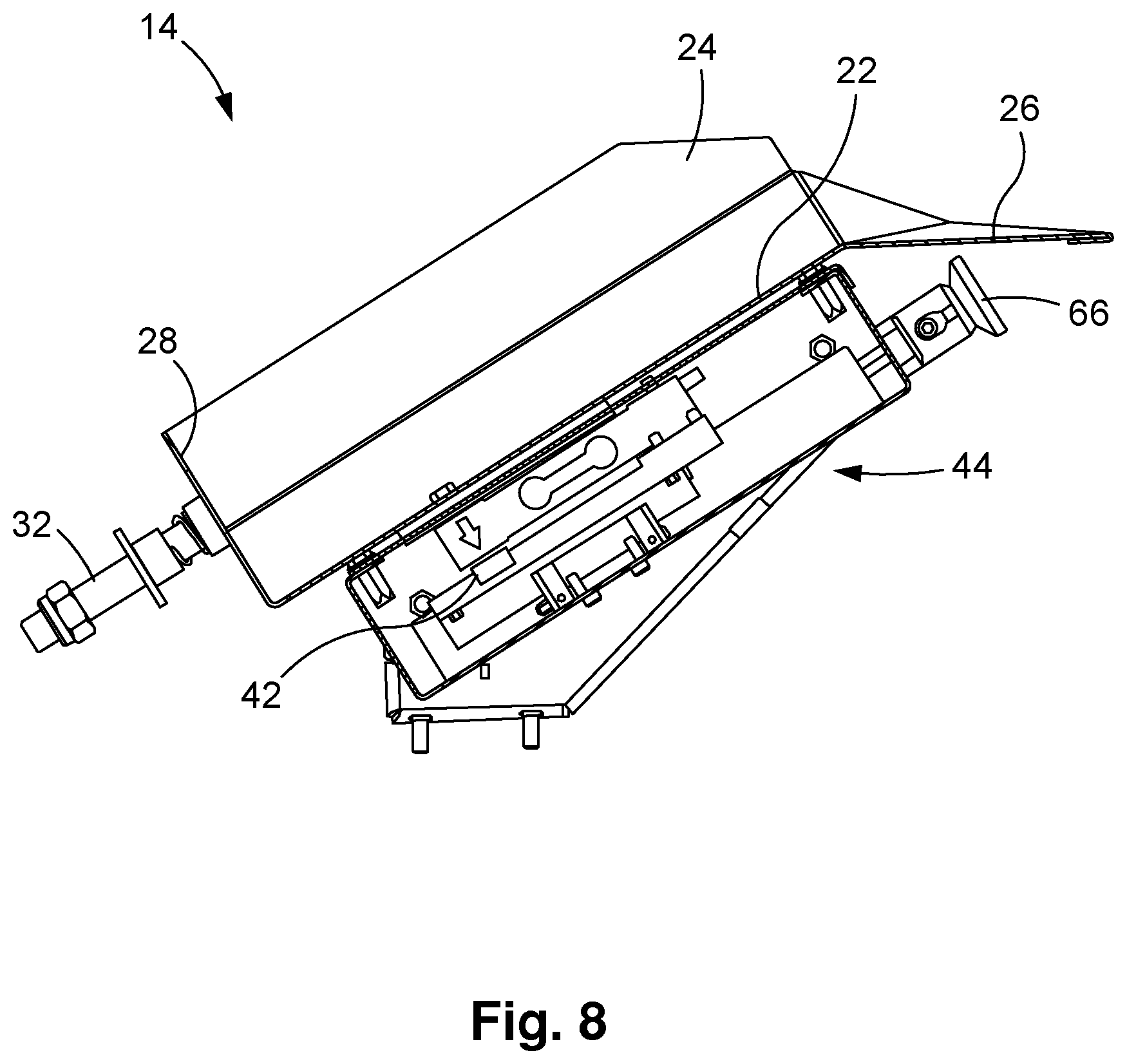 Patent US12508813 Figure 8 – Ink cartridge receiving module
