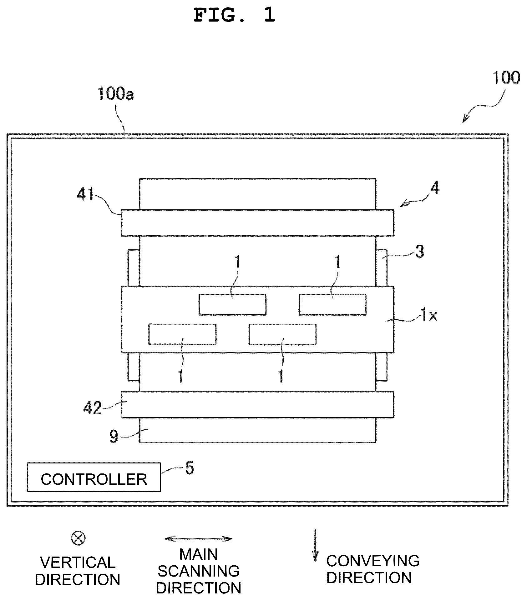Patent US12508815 Figure 1 – Liquid droplet discharging apparatus
