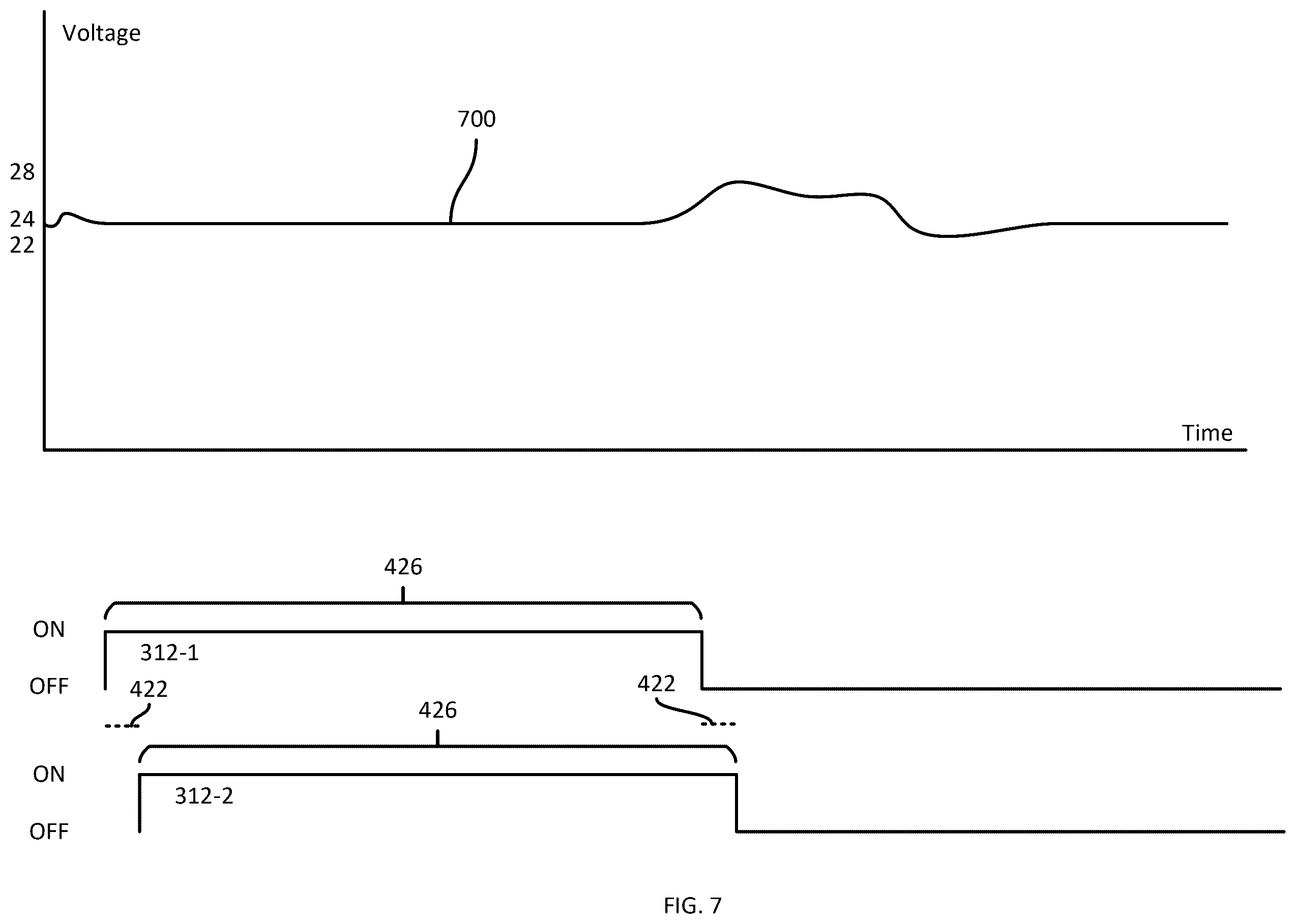 Patent US12508818 Figure 7 – Mitigation of inductive discharge transients in printheads