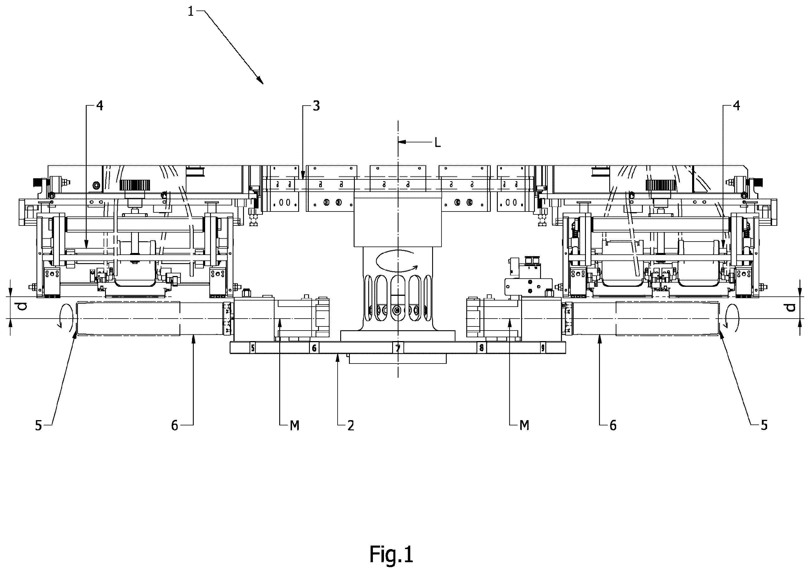 Patent US12508822 Figure 1 – Digital inkjet printing machine for printing on cylindrical substrates