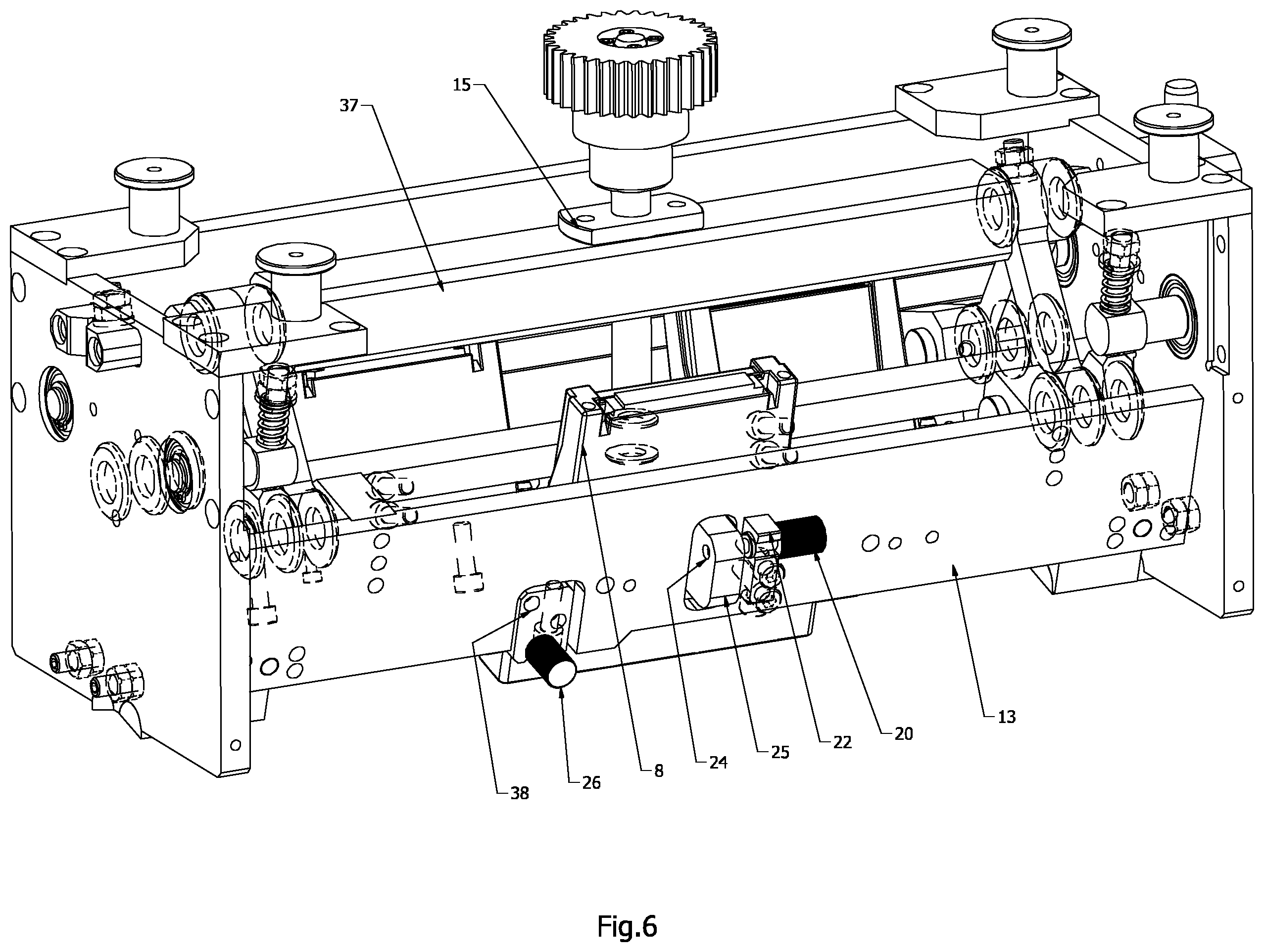 Patent US12508822 Figure 6 – Digital inkjet printing machine for printing on cylindrical substrates