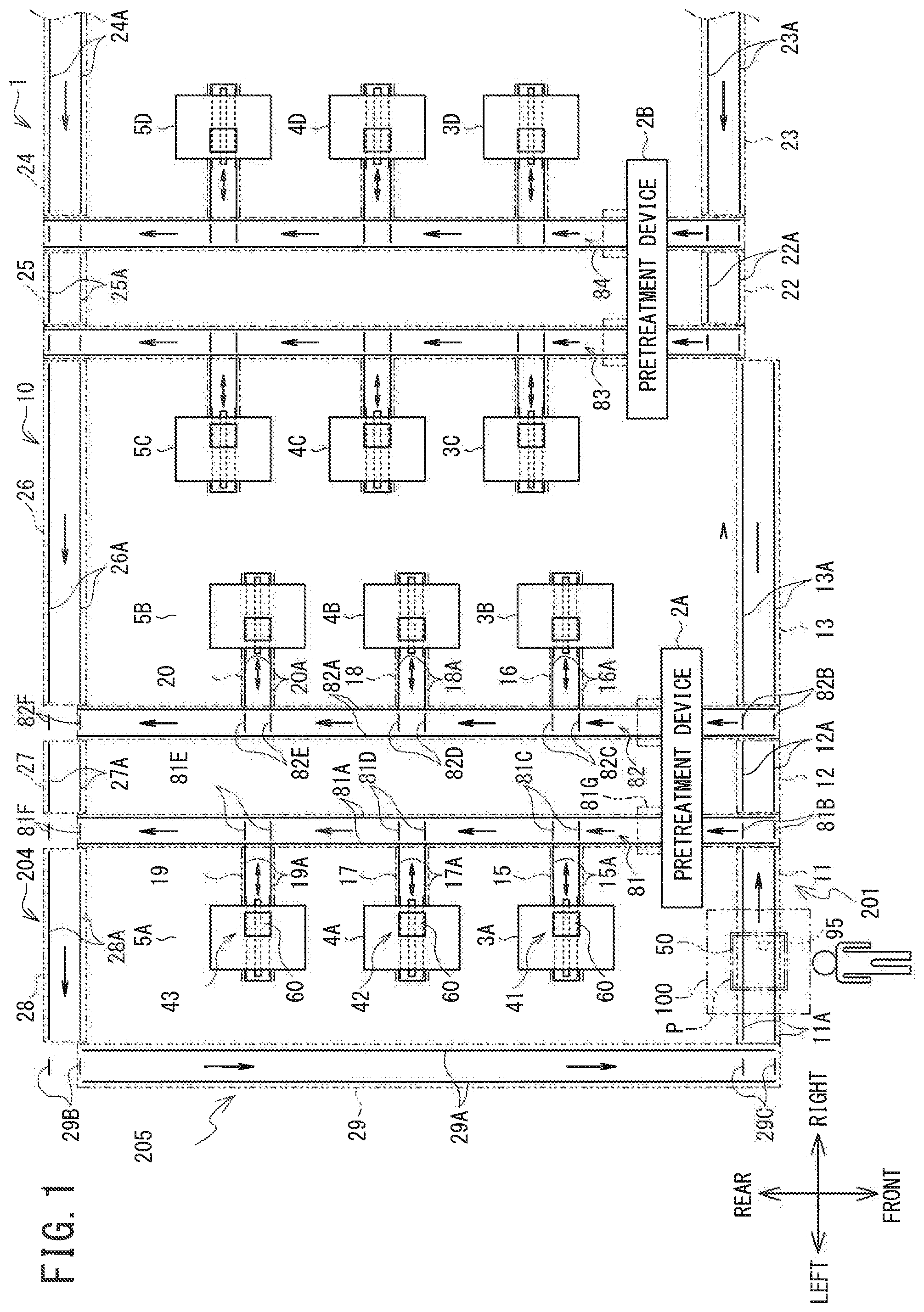 Patent US12508825 Figure 1 – Conveyance control device, conveyance control method, and non-transitory computer-readable medium storing computer readable instructions