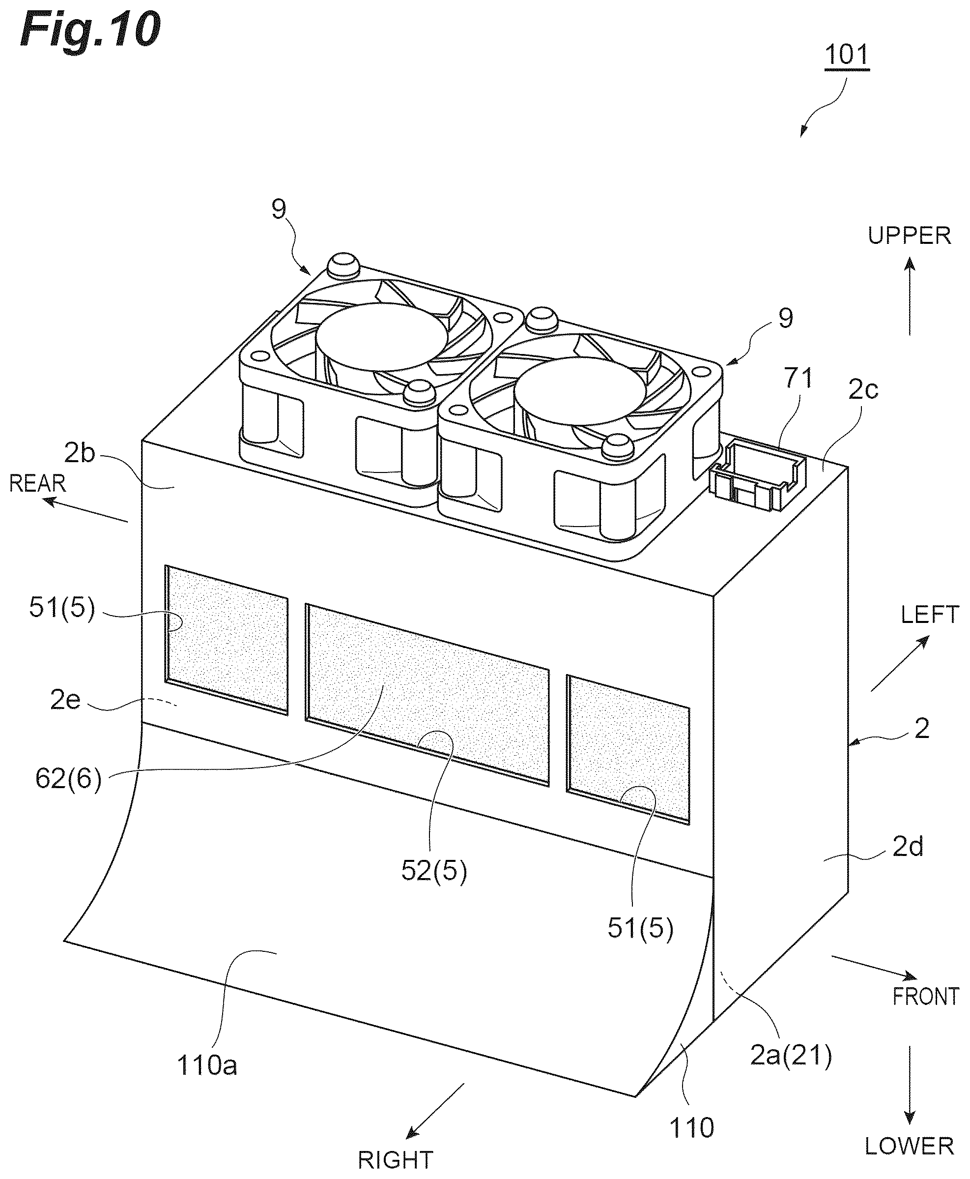 Patent US12508827 Figure 10 – Active energy irradiation device and inkjet printer
