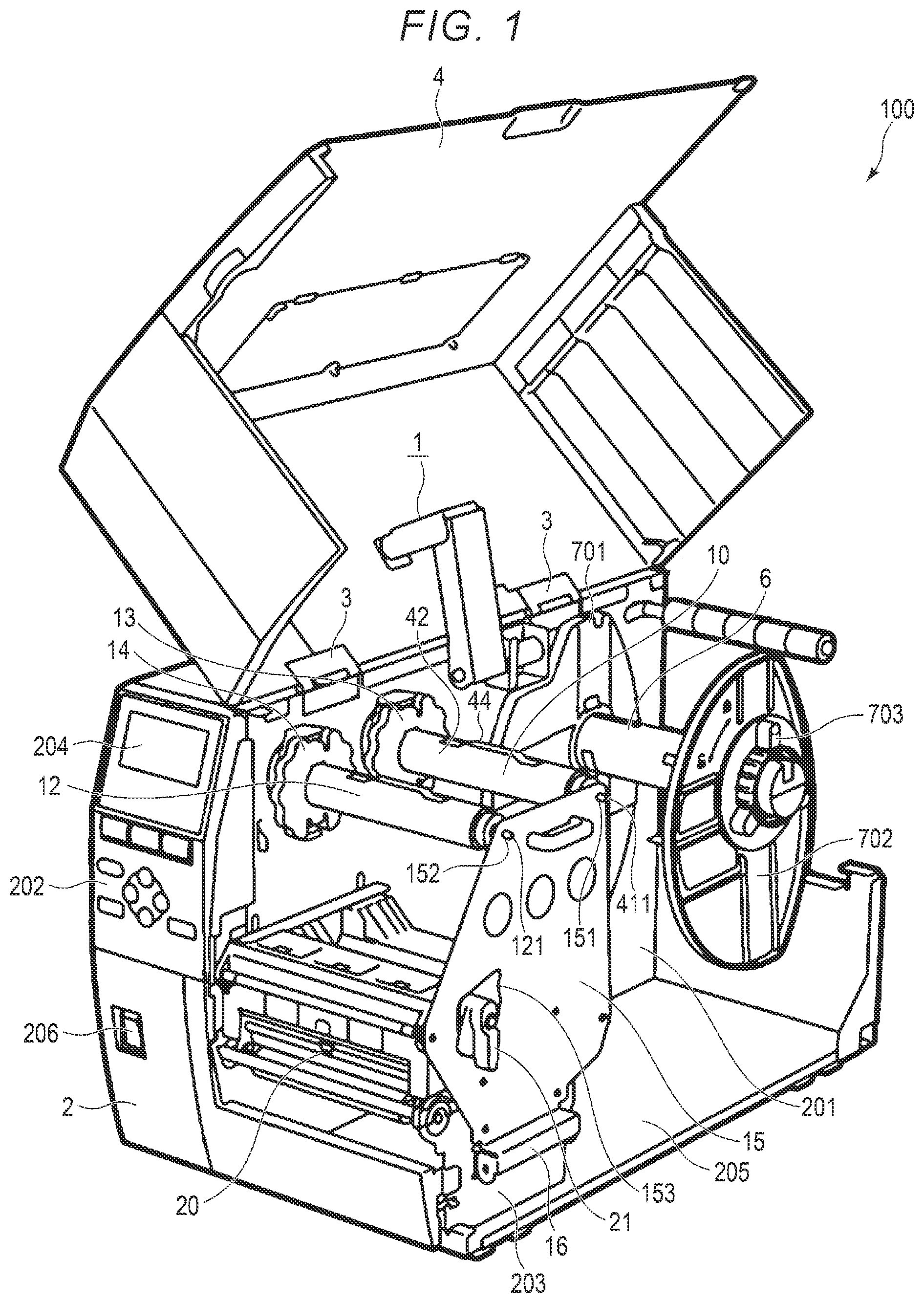 Patent US12508828 Figure 1 – Printing apparatus