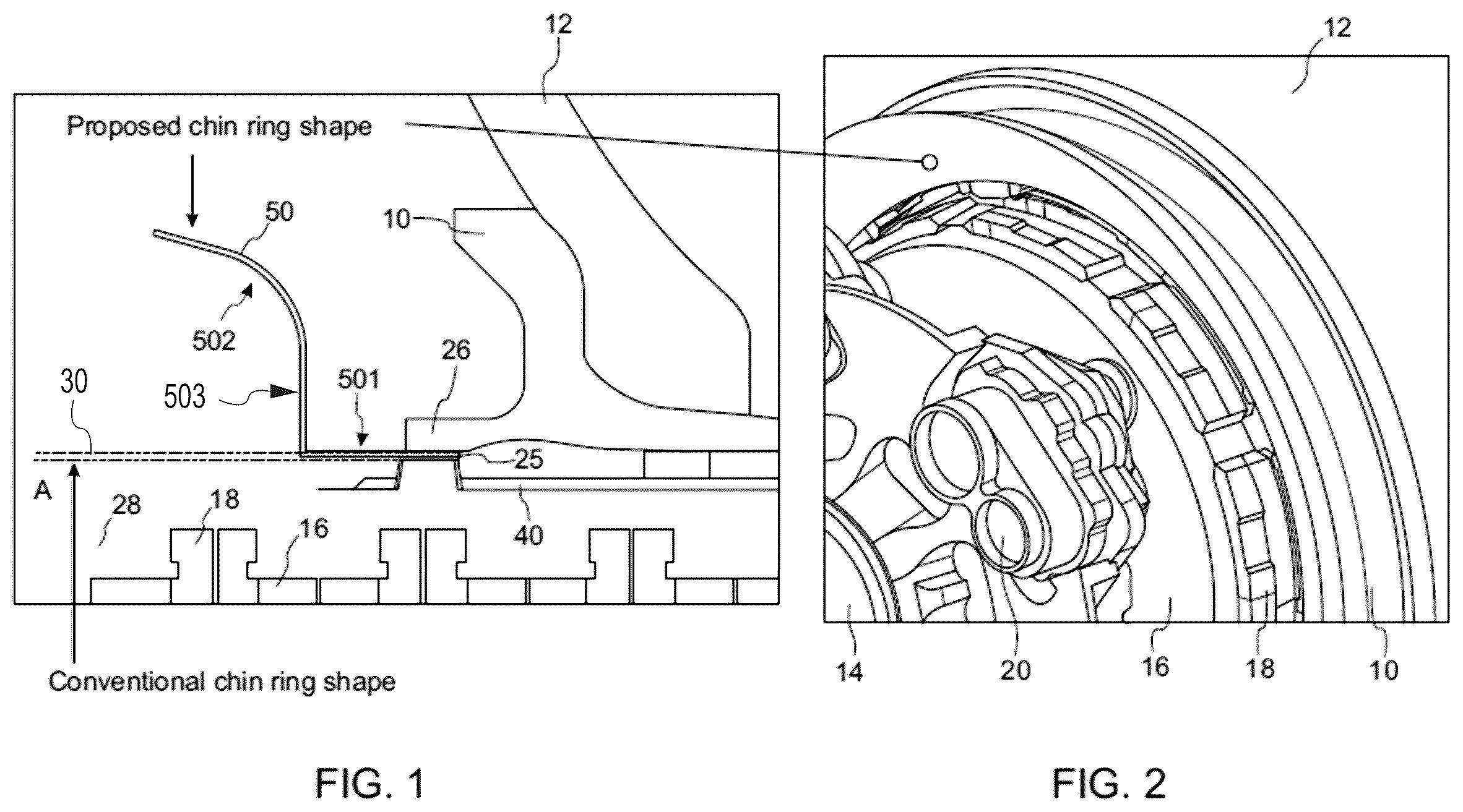 Patent US12508837 Figure 1 – Heat shield chin ring