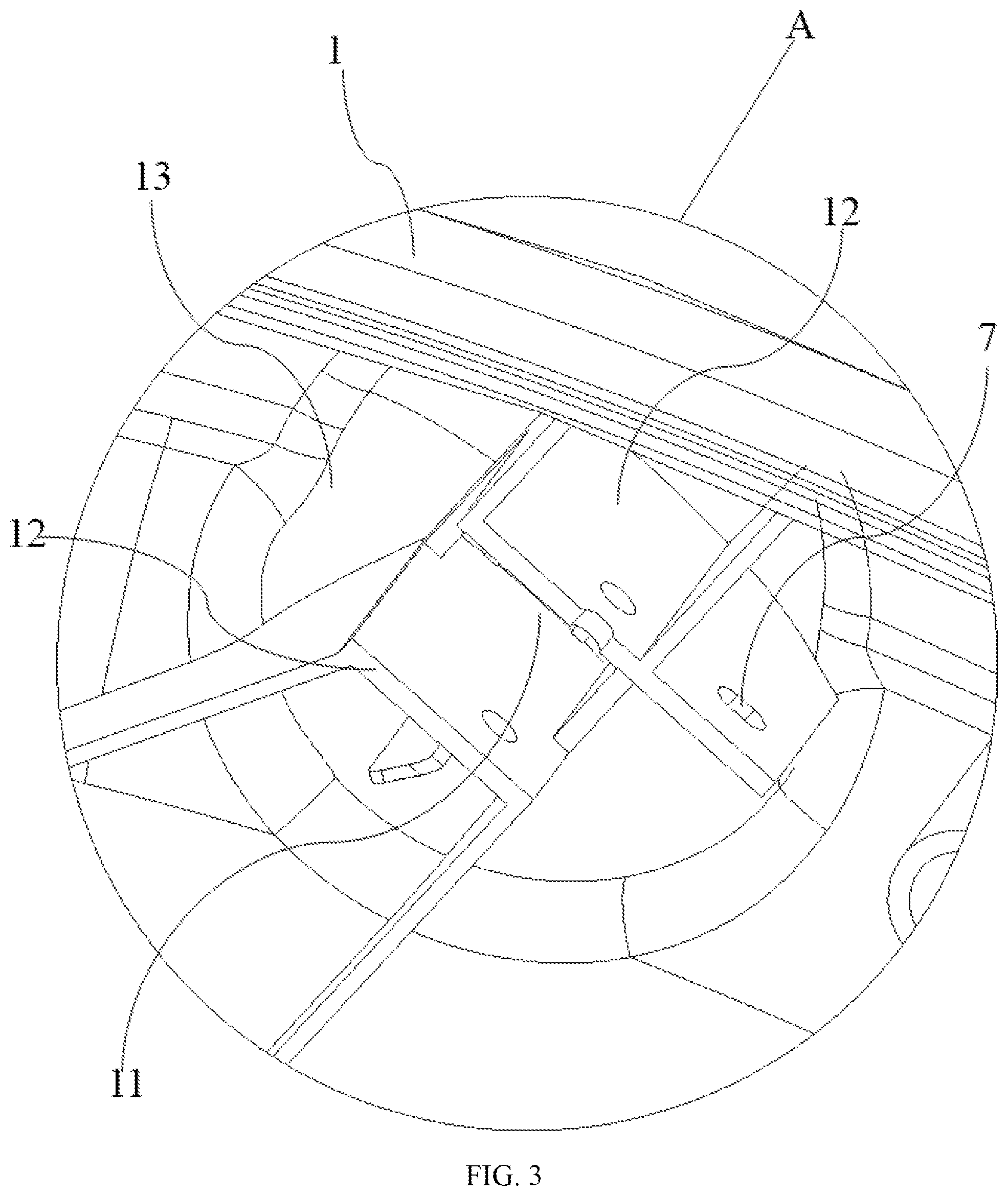 Patent US12508838 Figure 3 – Wheel assembly device