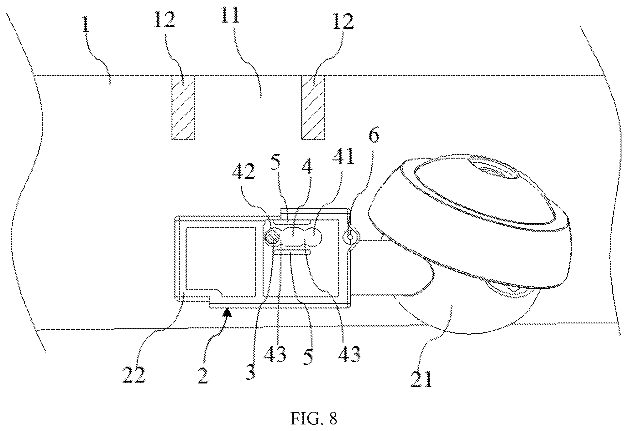 Patent US12508838 Figure 8 – Wheel assembly device