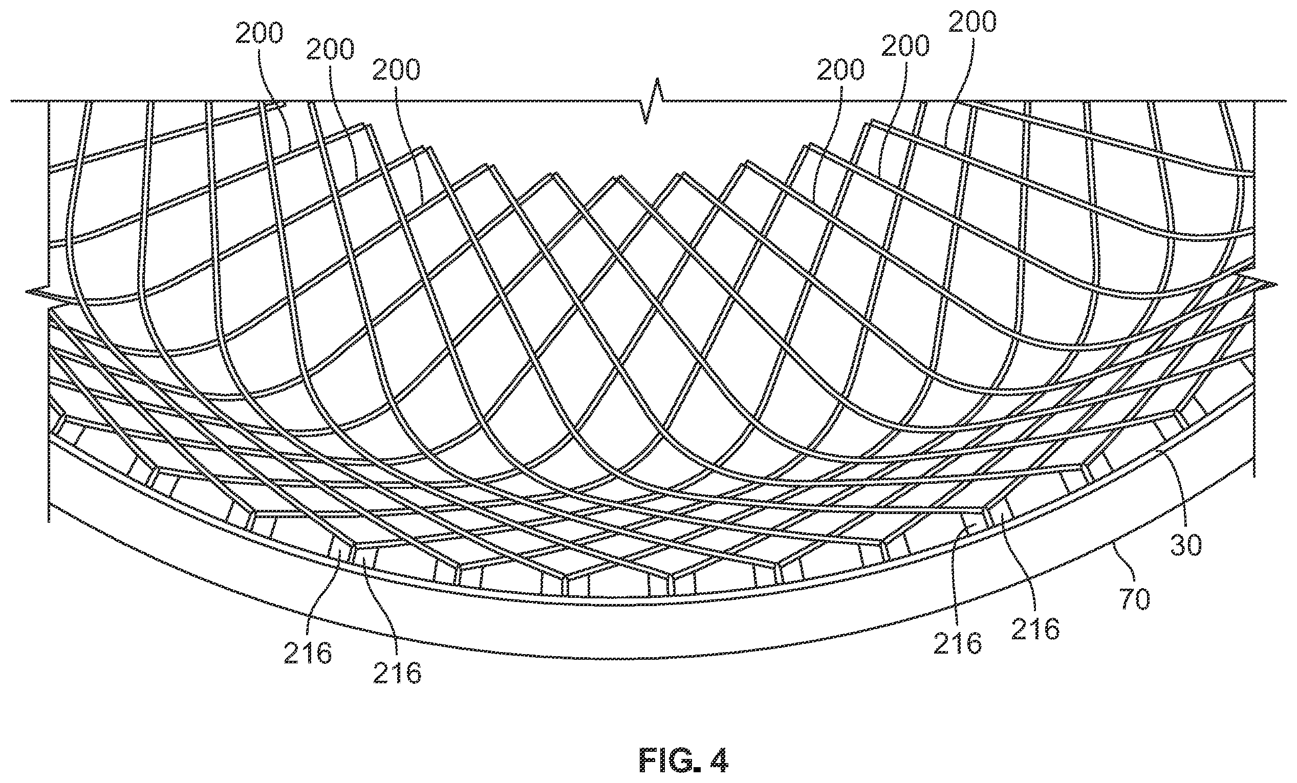 Patent US12508842 Figure 4 – Mounting arrangement of self-supporting spoke structure for non-pneumatic tire