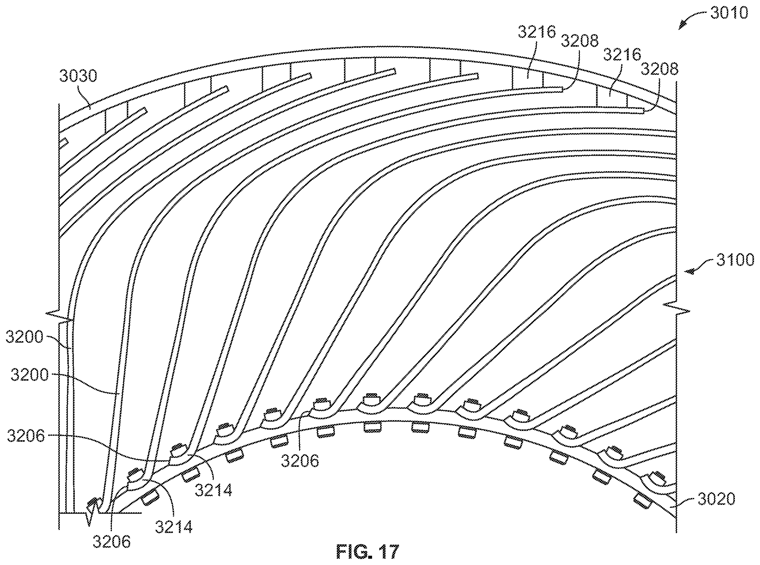 Patent US12508842 Figure 18 – Mounting arrangement of self-supporting spoke structure for non-pneumatic tire