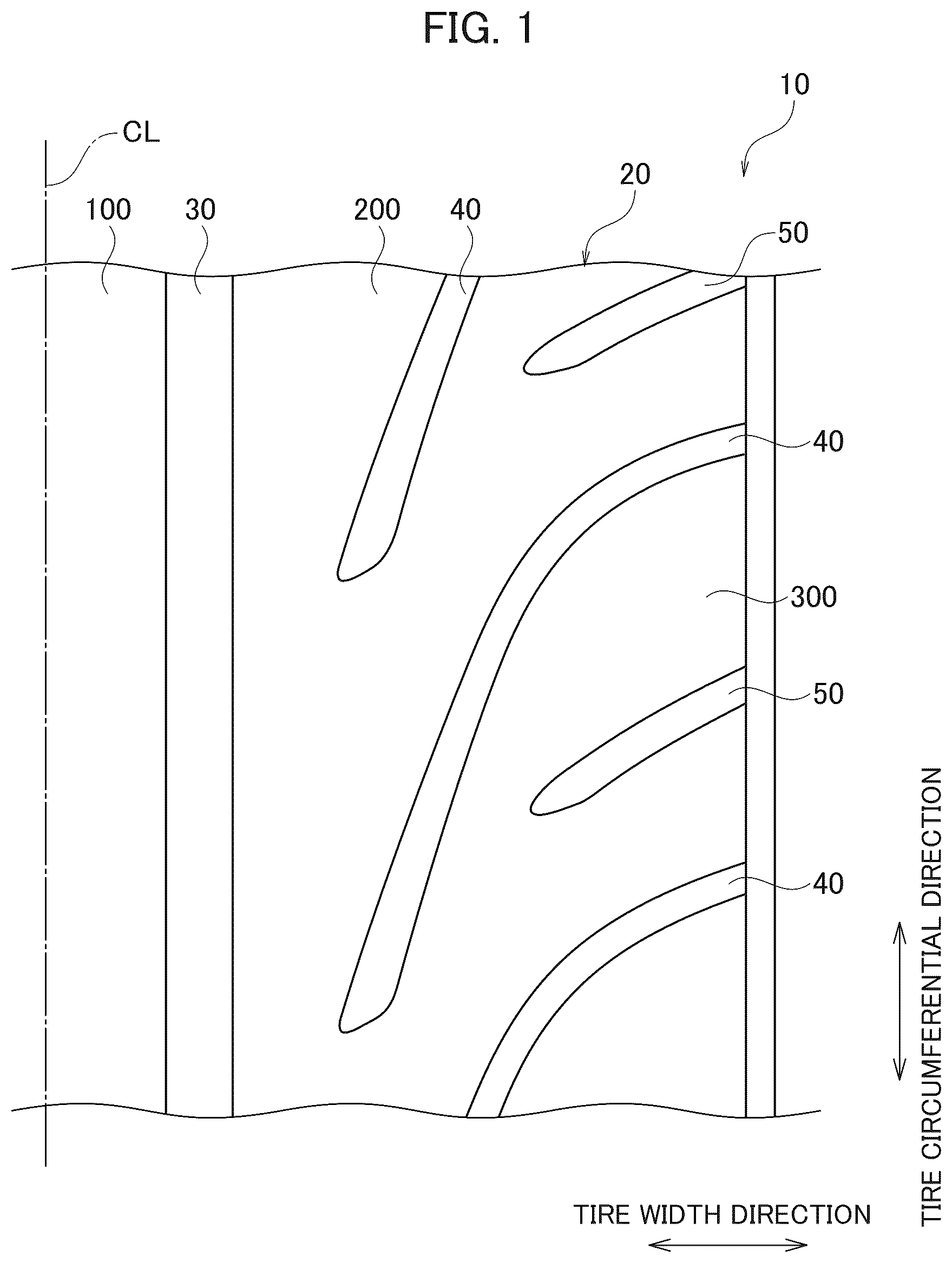 Patent US12508843 — Tire — Figure 1