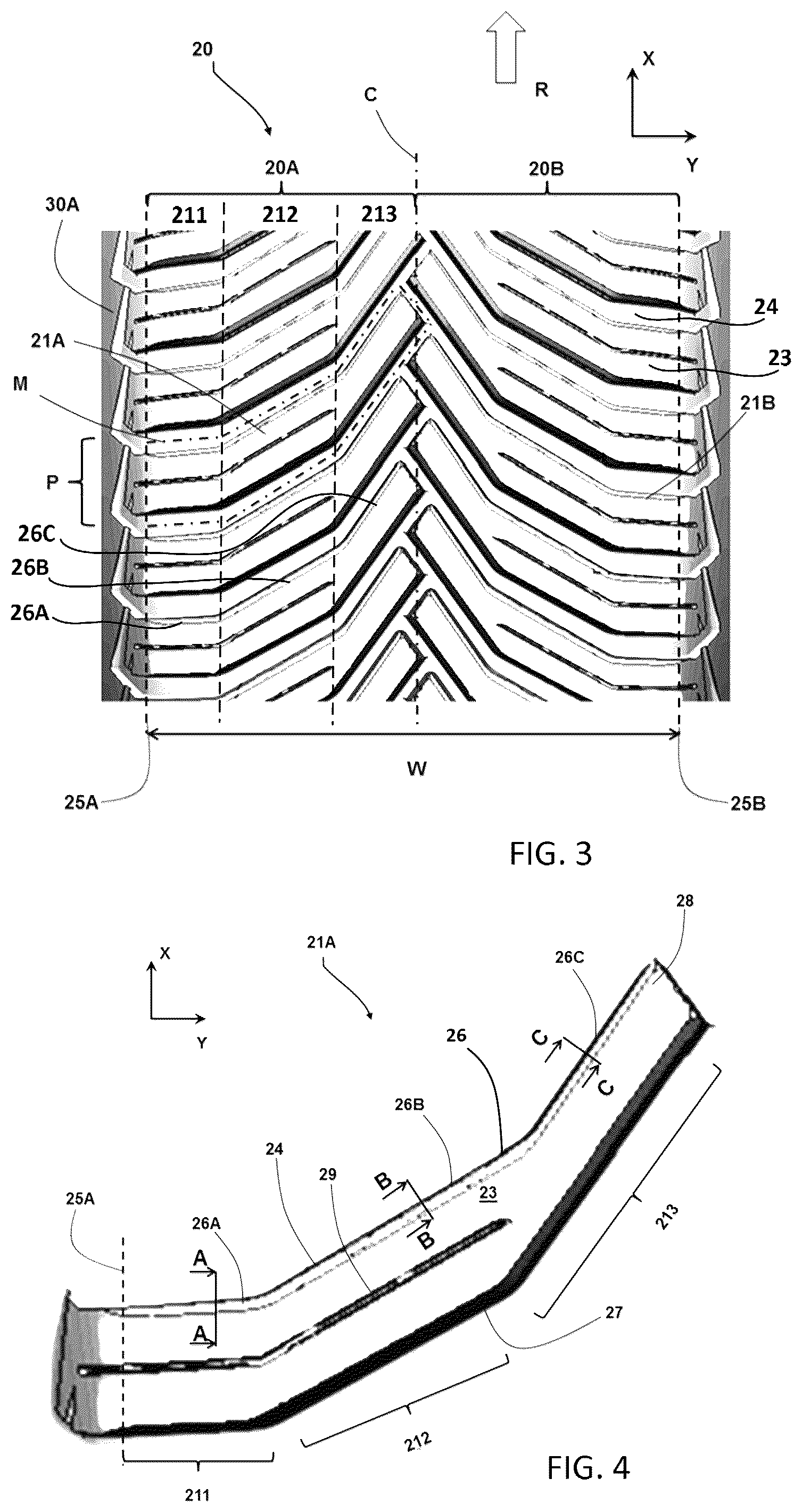 Patent US12508844 Figure 2 – Tire comprising a tread