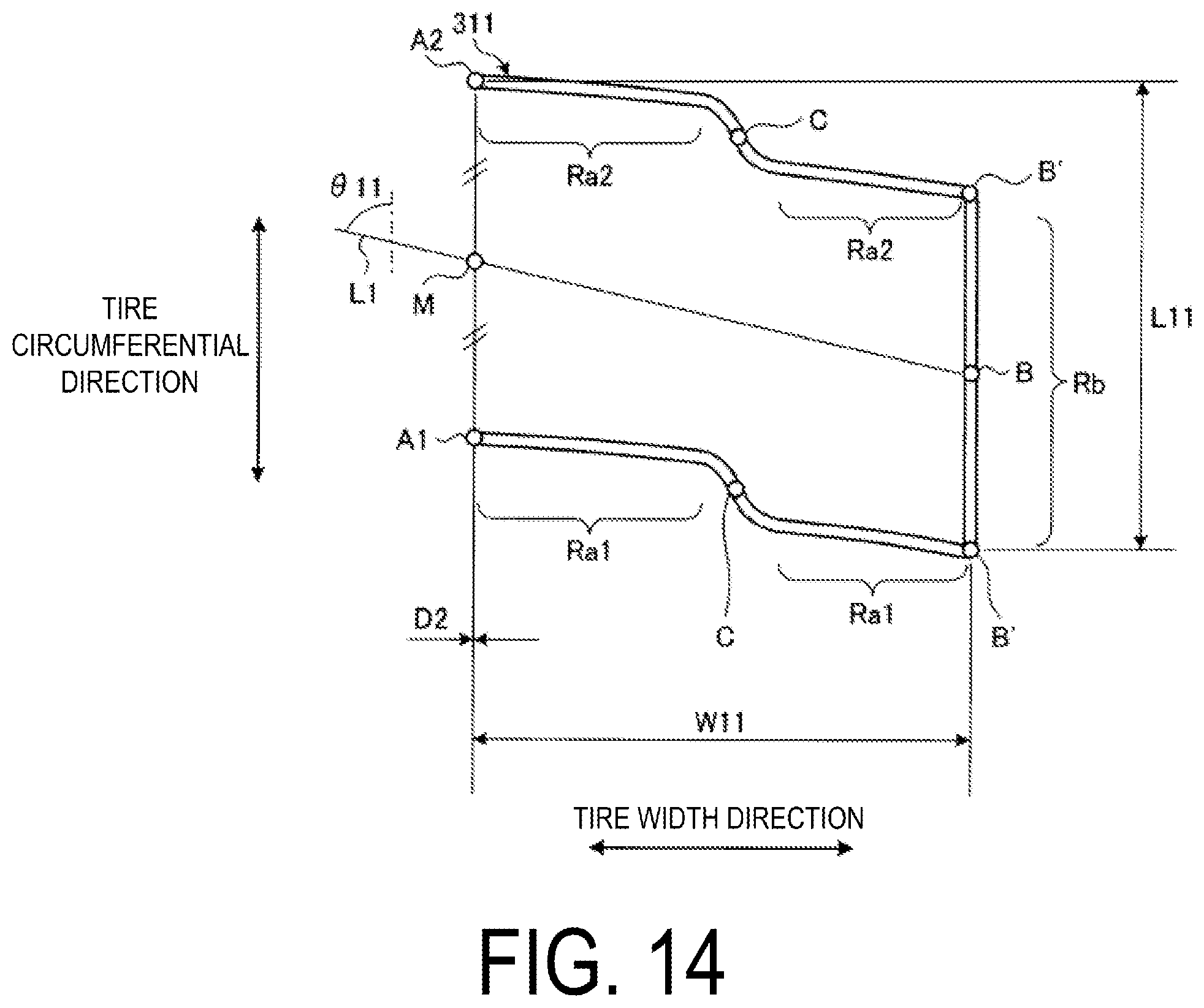 Patent US12508846 Figure 14 – Tire