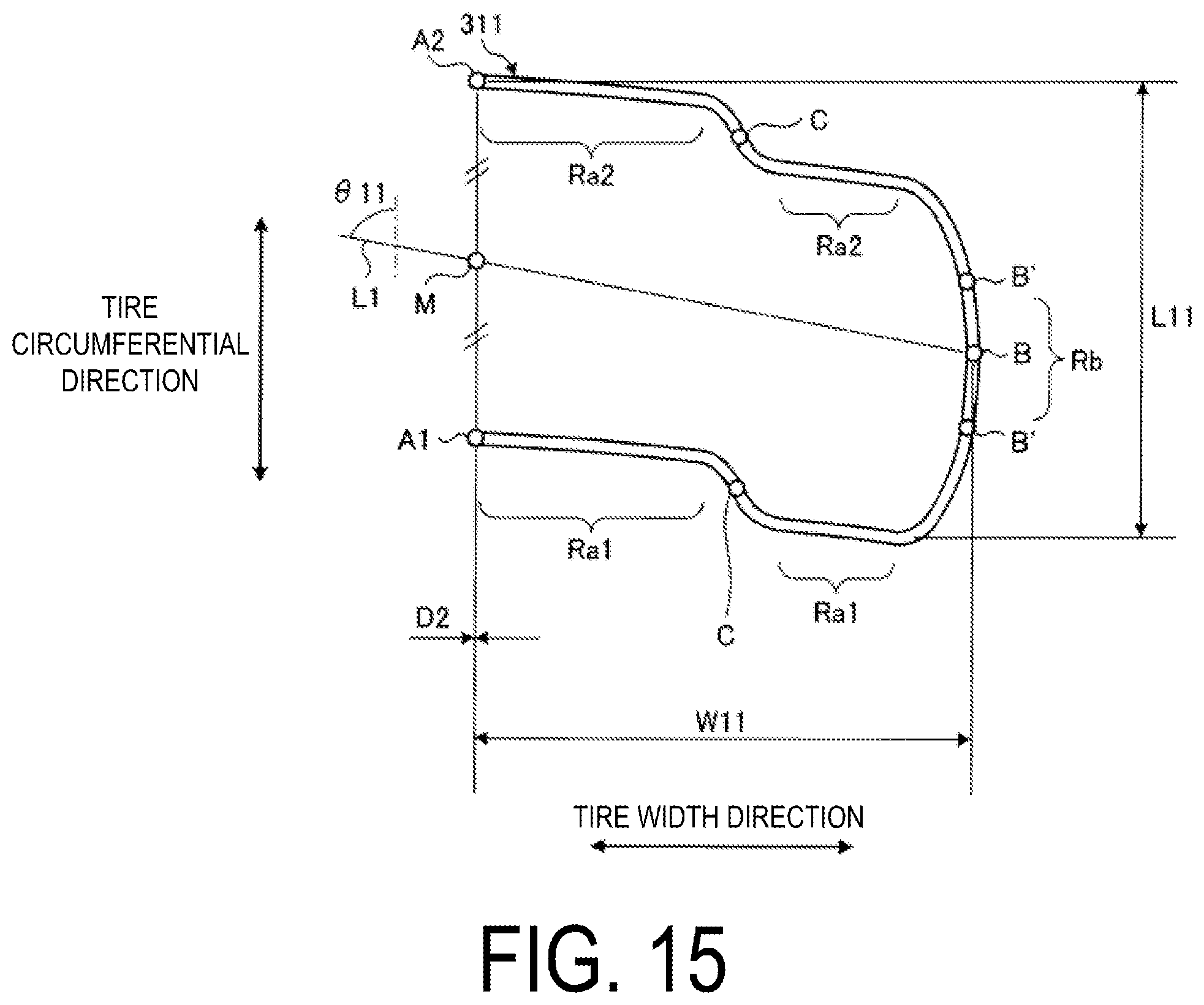 Patent US12508846 Figure 15 – Tire