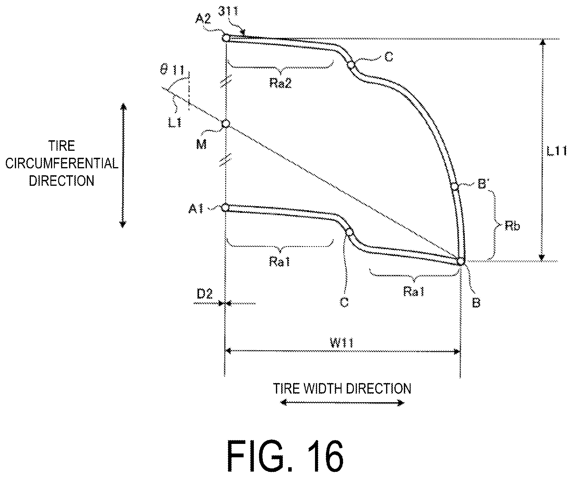Patent US12508846 Figure 16 – Tire
