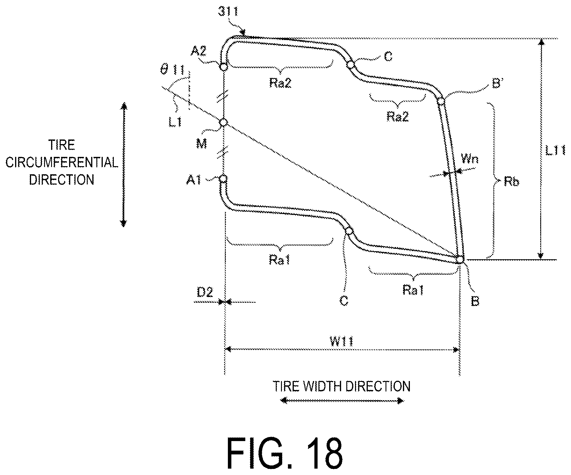 Patent US12508846 Figure 18 – Tire