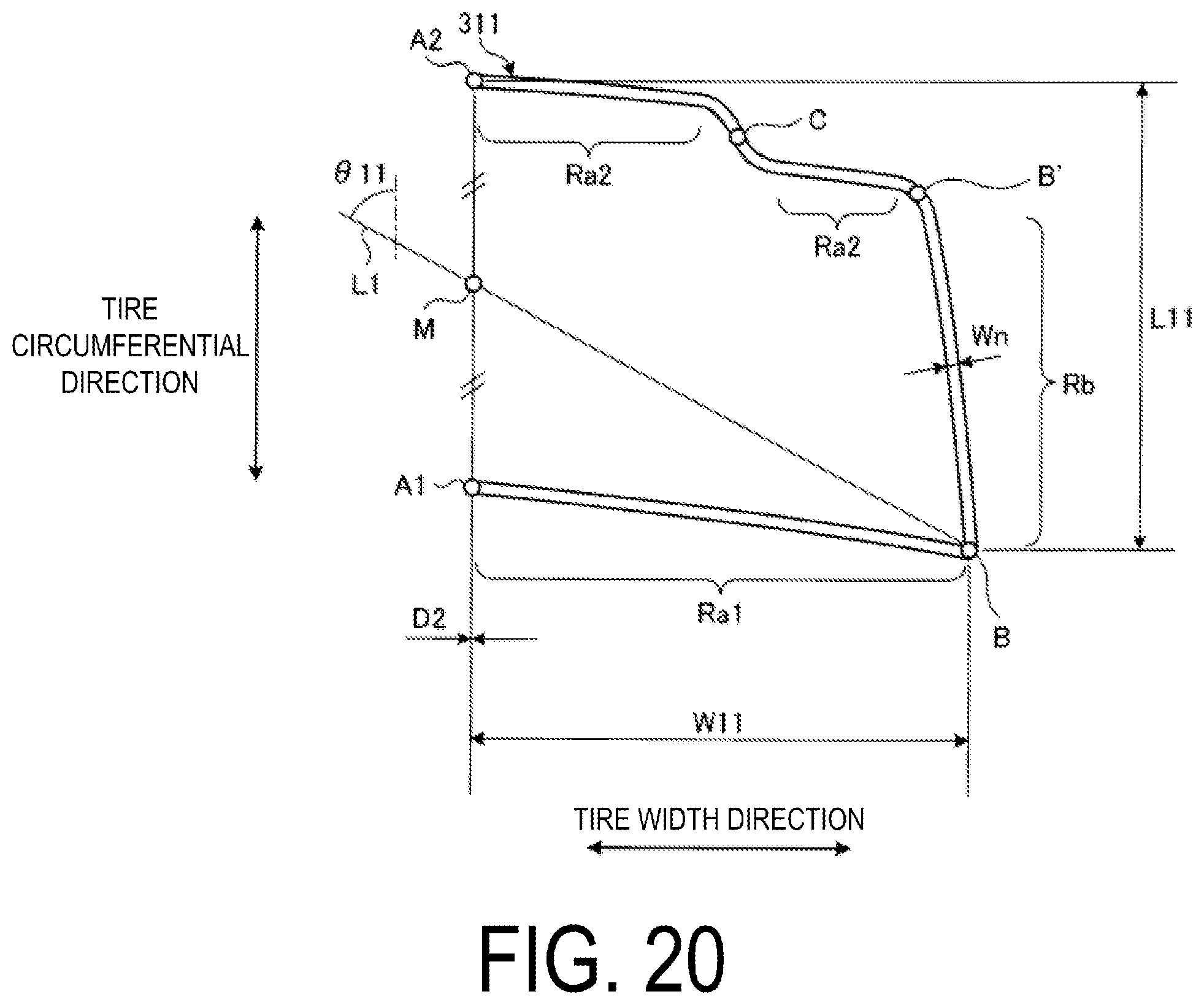 Patent US12508846 Figure 20 – Tire