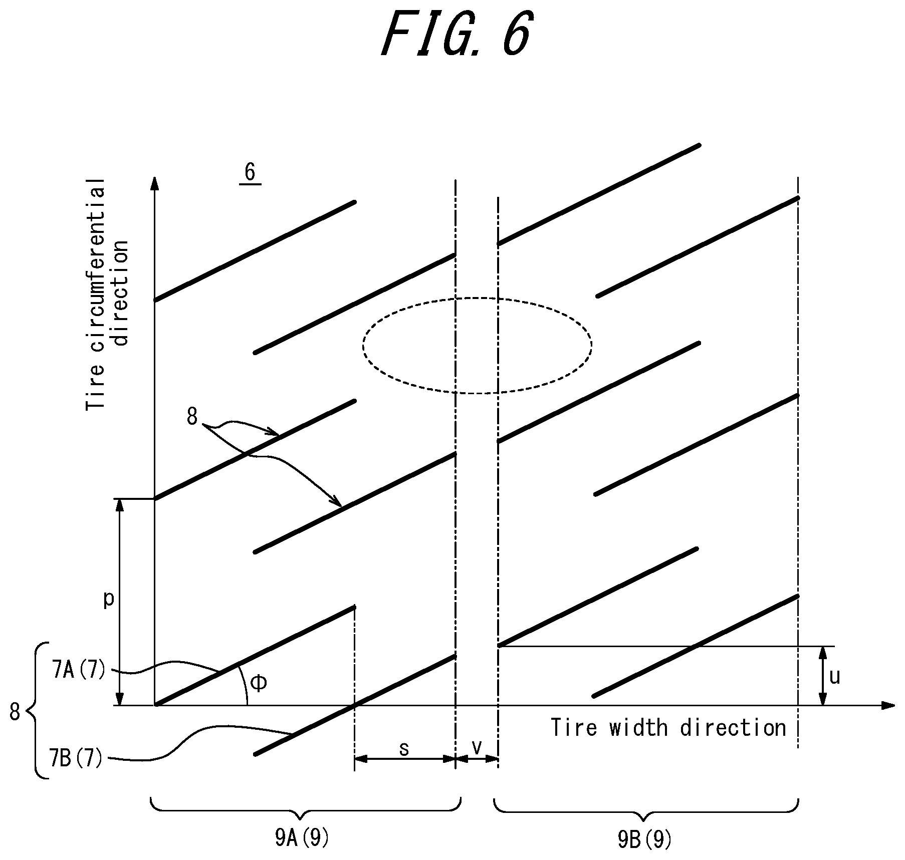 Patent US12508847 Figure 6 – Tire