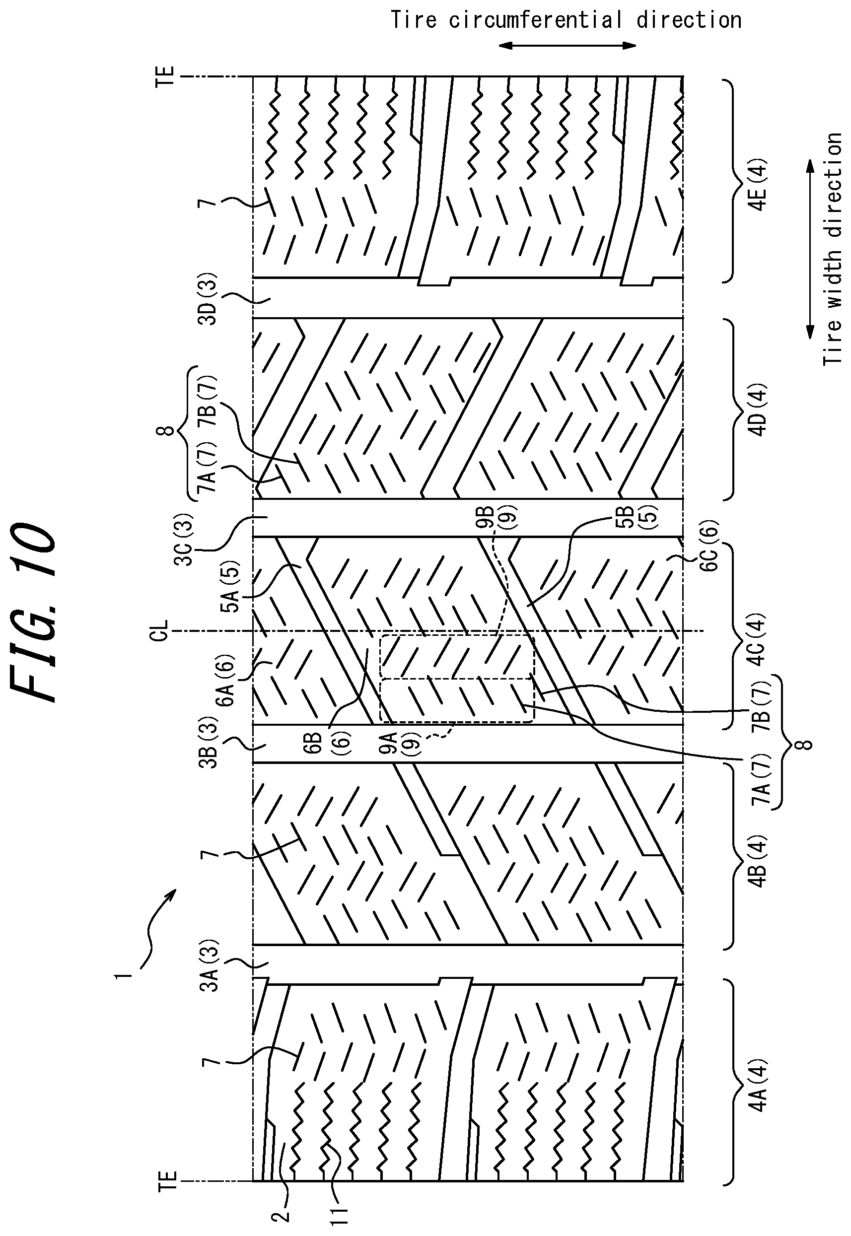 Patent US12508847 Figure 10 – Tire