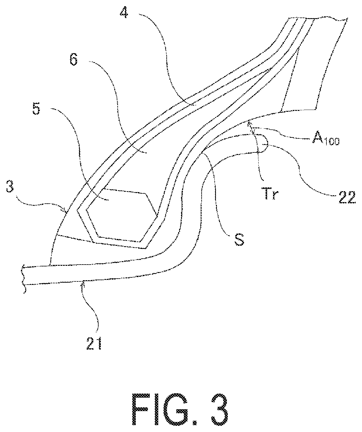 Patent US12508849 Figure 3 – Tire