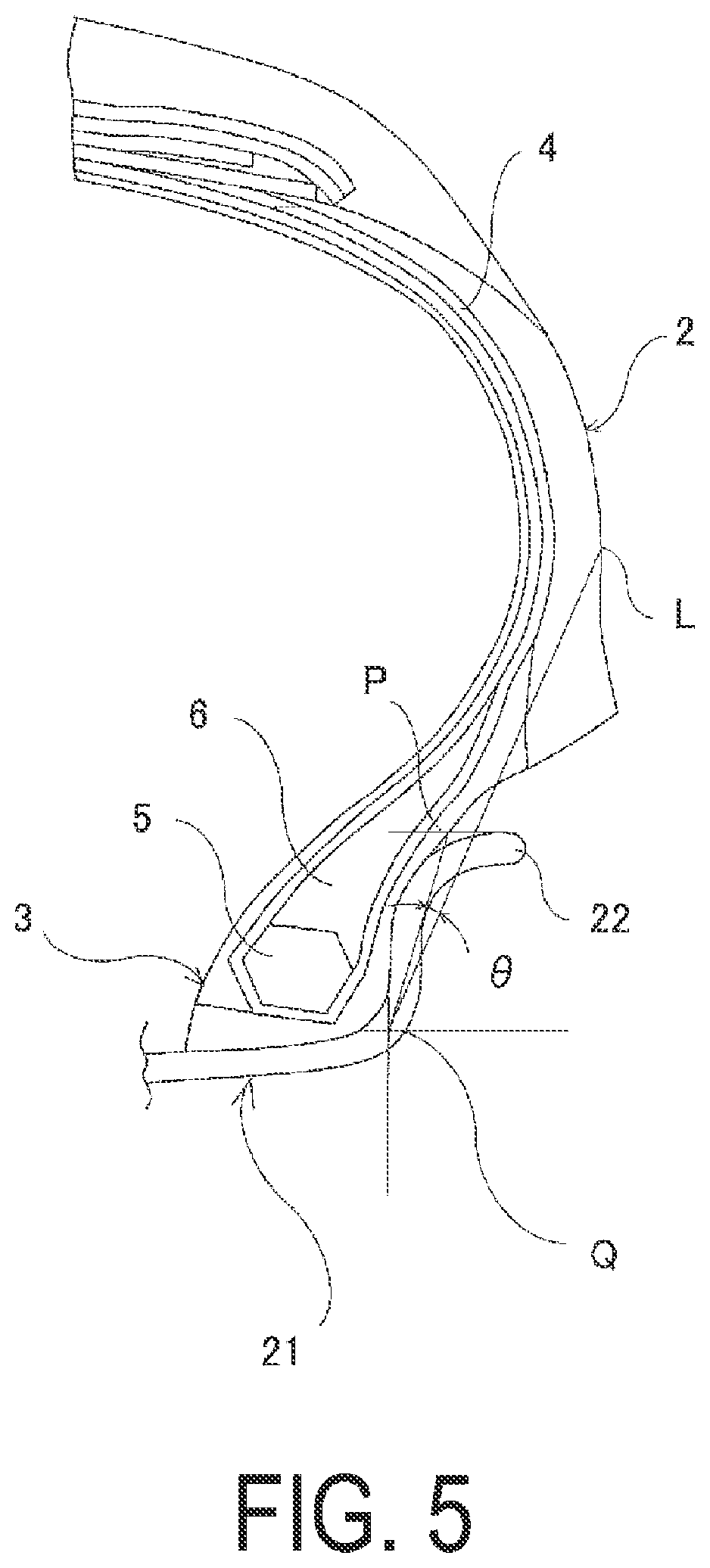 Patent US12508849 Figure 5 – Tire